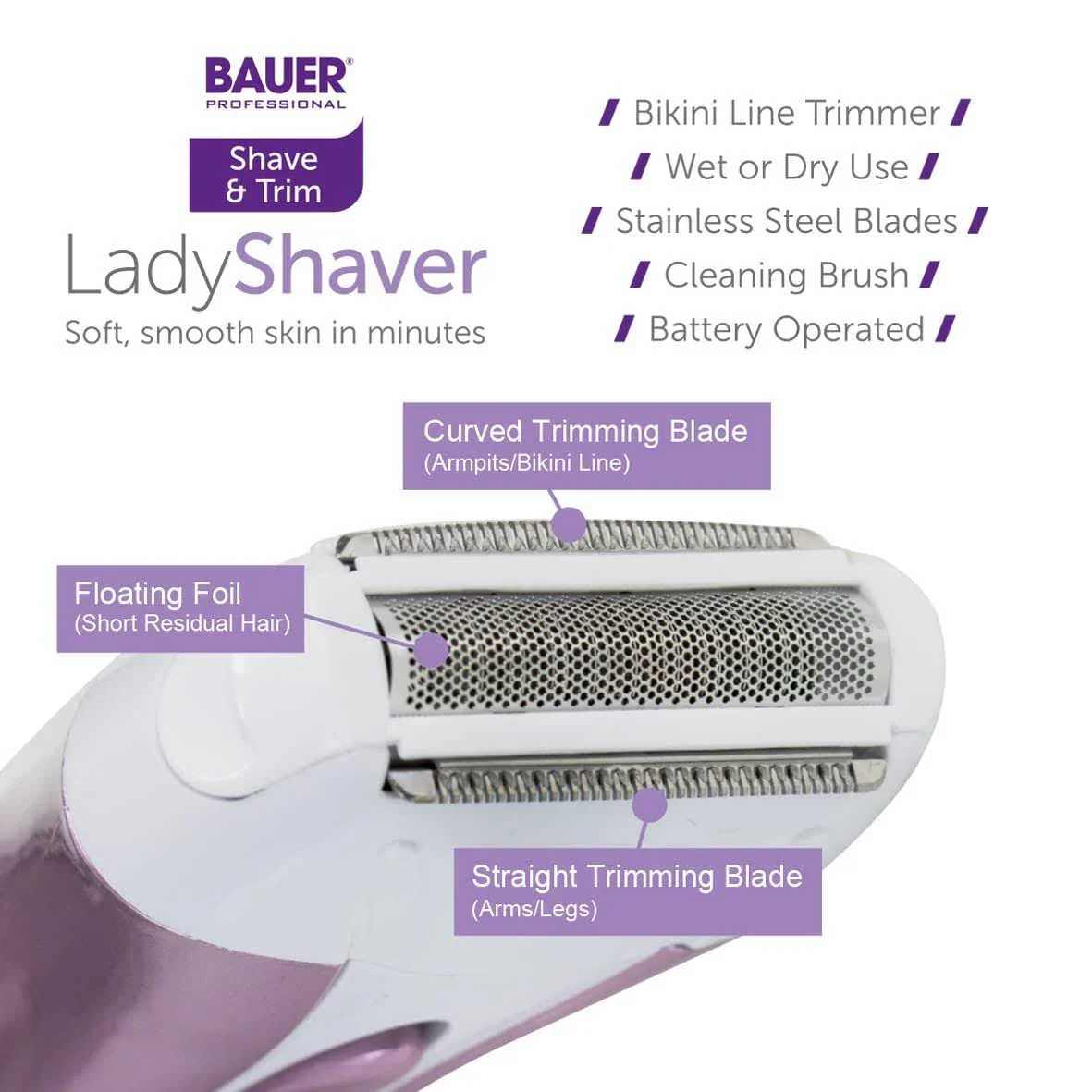 Bauer Soft & Smooth Lady Shaver - Image 3