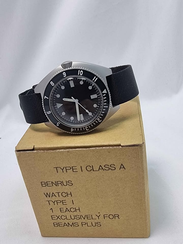 Benrus Type I Beam5+ Military Issue Revival Quartz Watch Black Dial - Boxed In Excellent Condition - Image 4