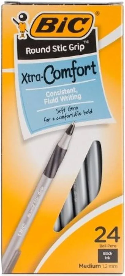 BIC Round Stic Grip Xtra Comfort Ballpoint Pens