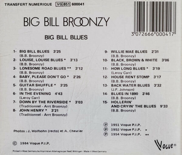 Big Bill Broonzy ‎– Big Bill Blues - Image 2