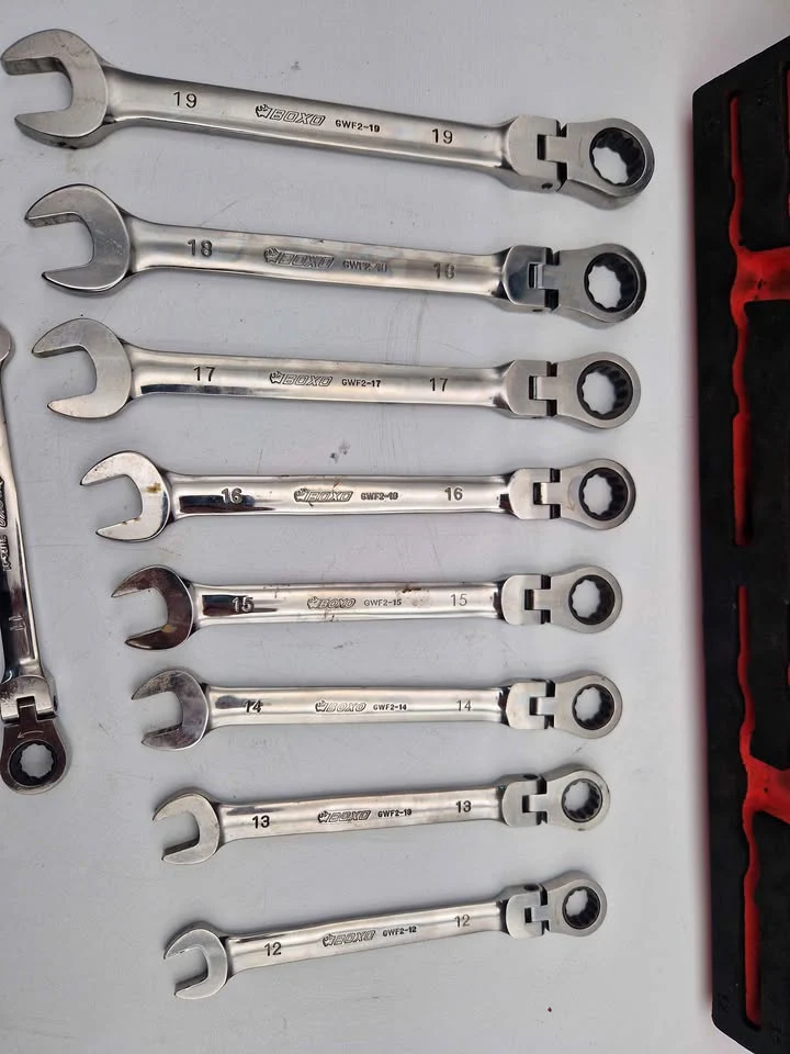 **DEAL** BOXO BX022-R2 12pc Flex-Head Ratcheting Spanner Set Metric EVA Foam Tray - Image 3