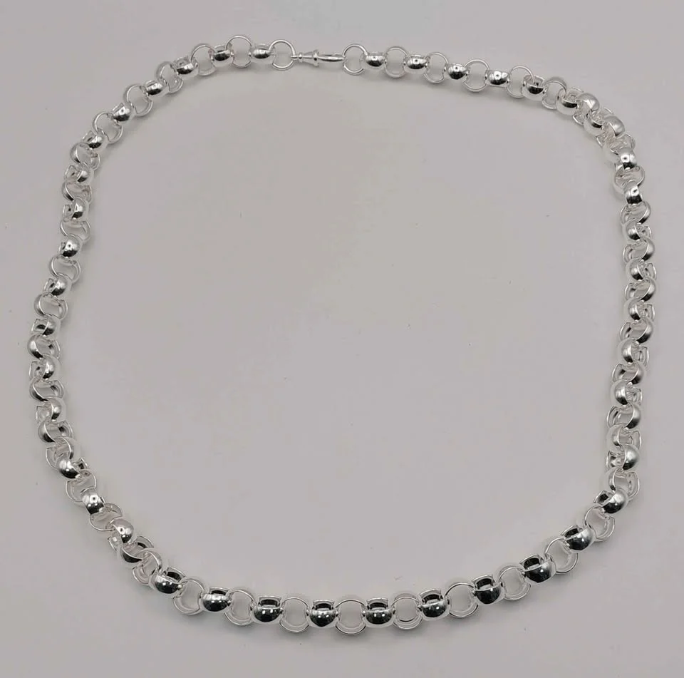 ***BRAND NEW *** 925 silver belcher style chain 87.7g 28" boxed - Image 2