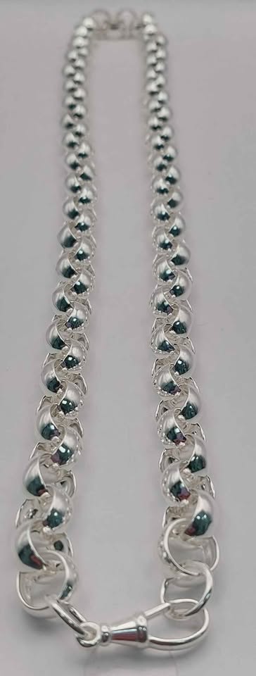 ***BRAND NEW *** 925 silver belcher style chain 87.7g 28" boxed - Image 4