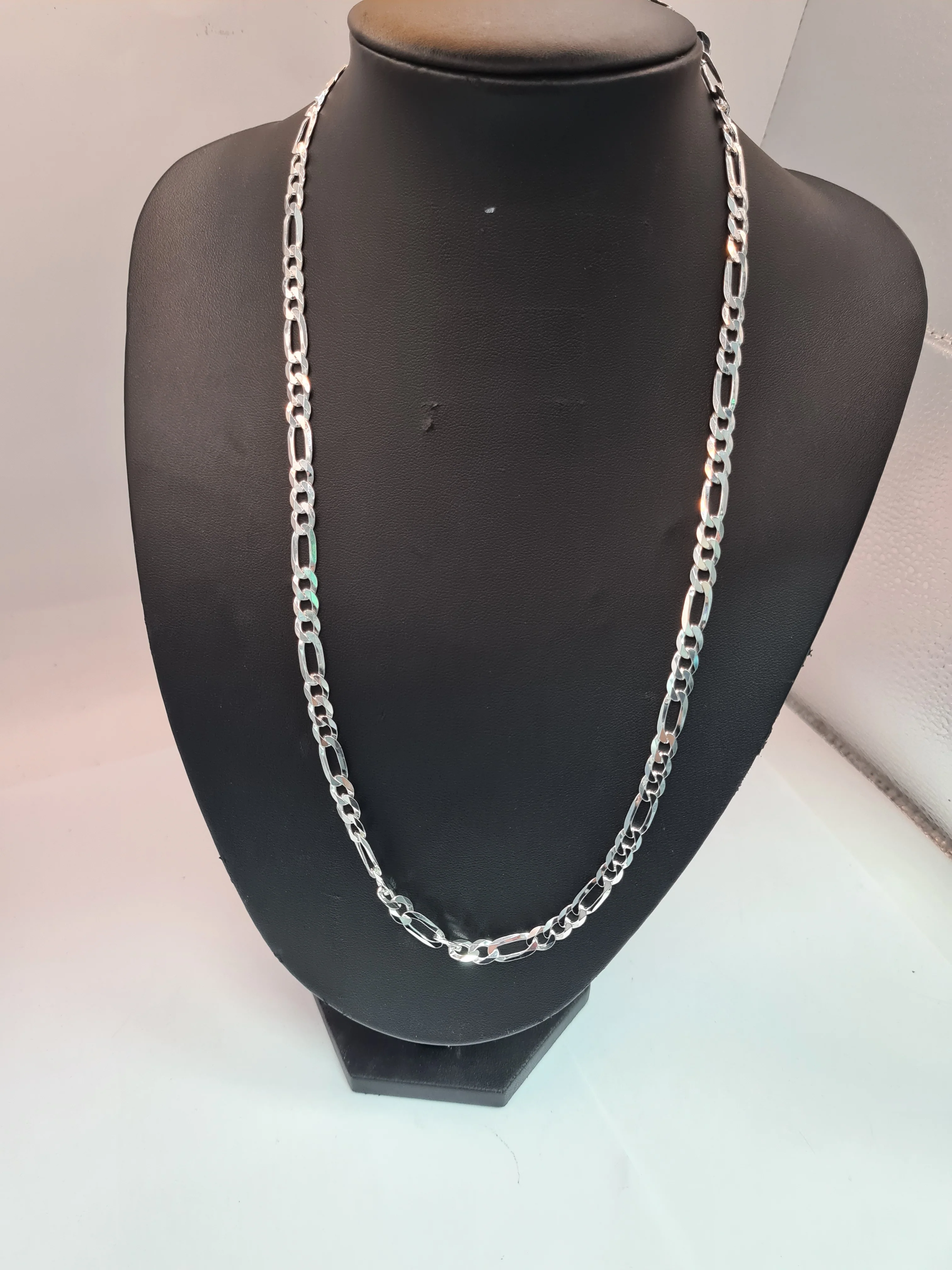 BRAND NEW SILVER CHAIN 925, WEIGHT 24.47 LENGHT 24" FIG CHAIN - Image 2