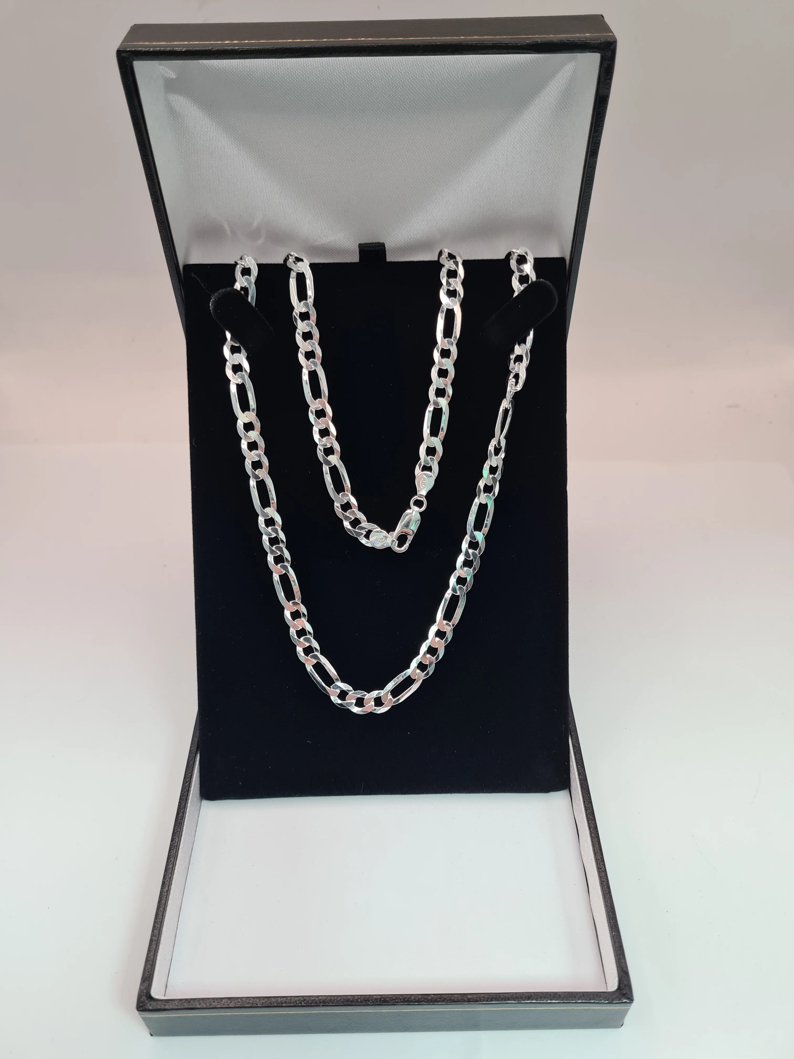 BRAND NEW SILVER CHAIN 925, WEIGHT 24.47 LENGHT 24" FIG CHAIN - Image 3