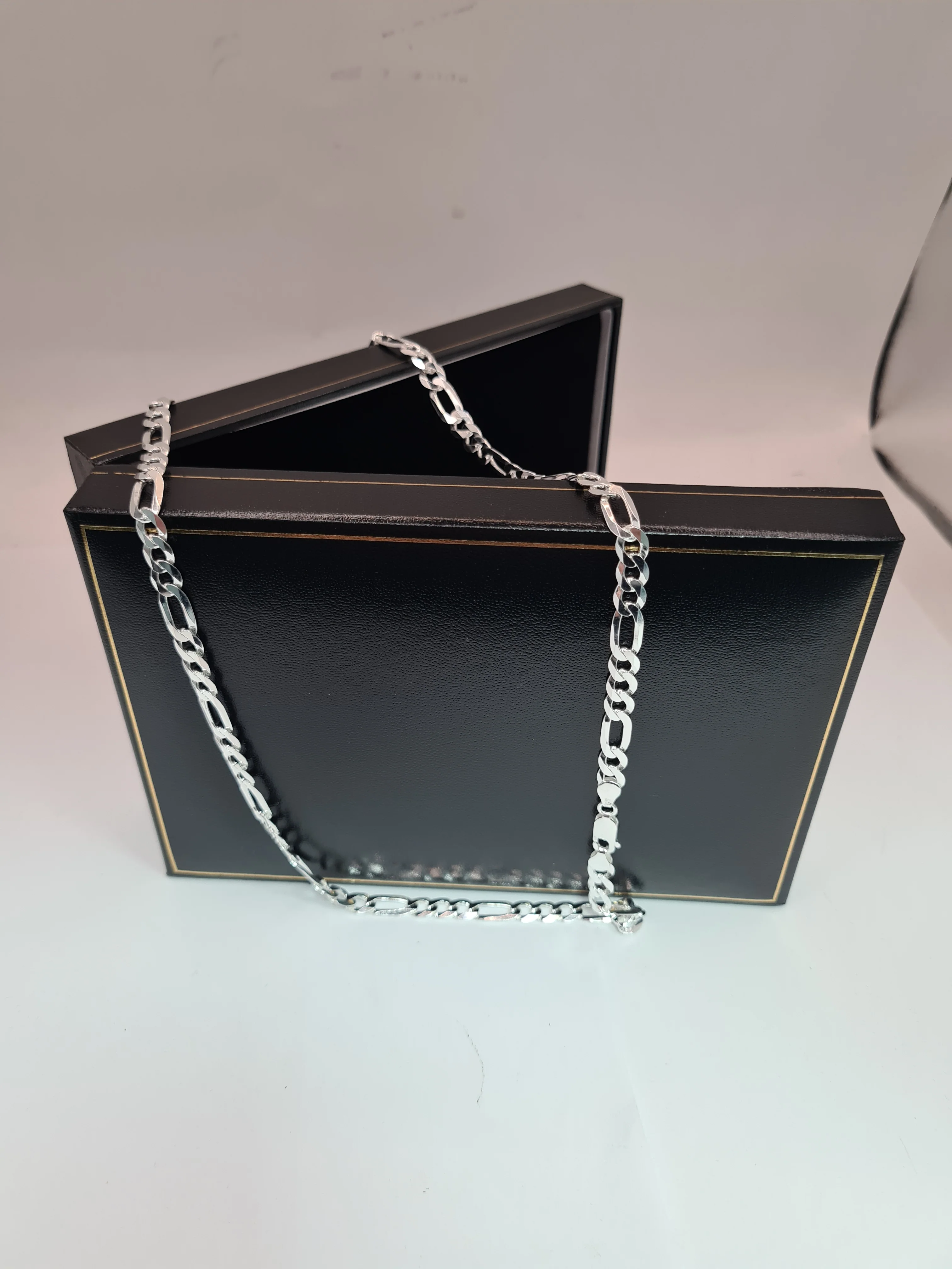 BRAND NEW SILVER CHAIN 925, WEIGHT 24.47 LENGHT 24" FIG CHAIN - Image 4