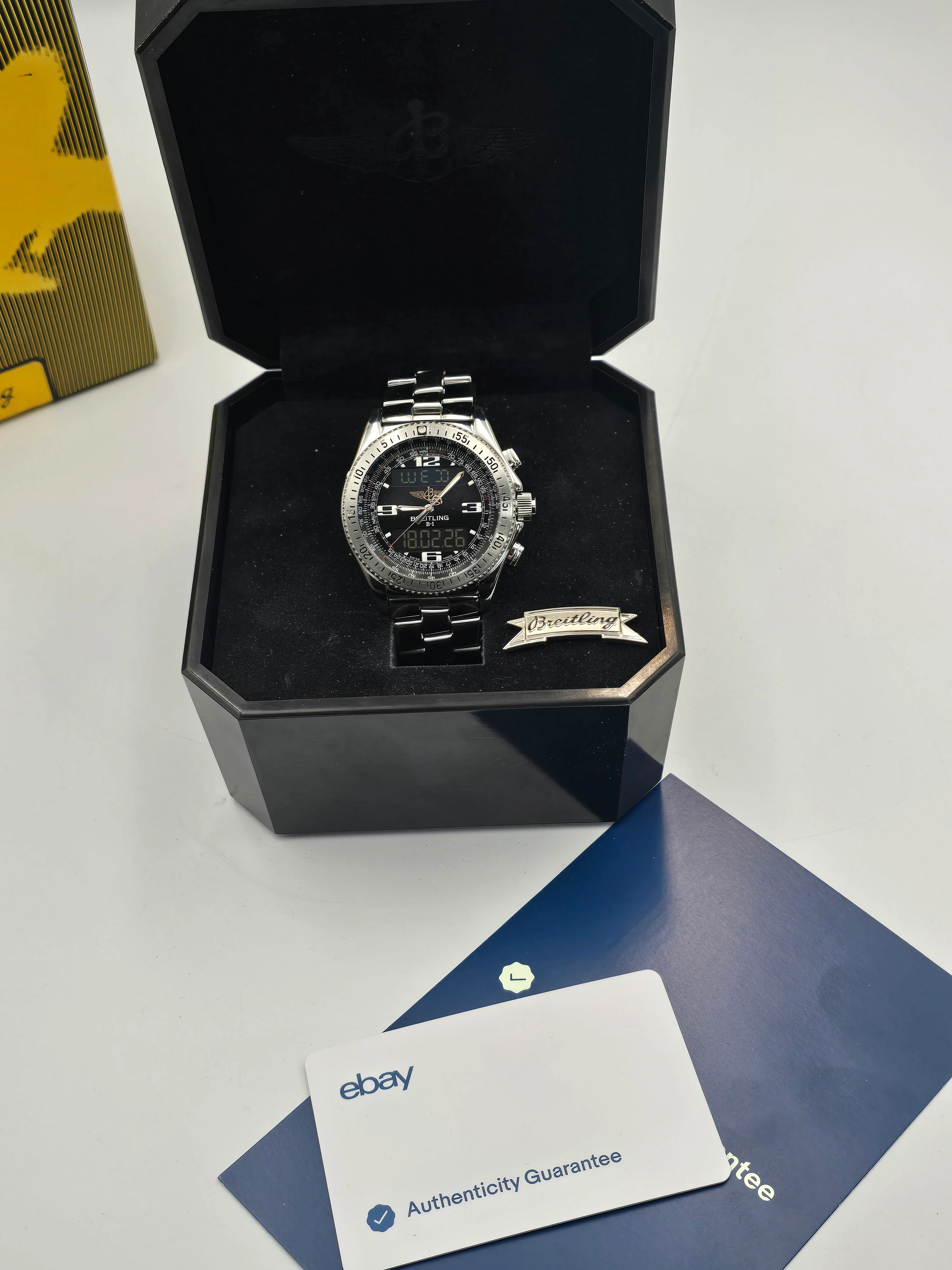 Breitling B-1 A68362 42MM Stainless Steel Quartz Analogue & Digital Watch - Steel Bracelet - Boxed With All Papers & Service Records - Image 2