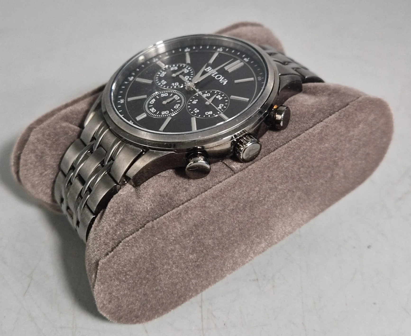 Bulova 98A217 42mm Gunmetal Stainless Steel Case and Bracelet, Men's Watch - Image 2
