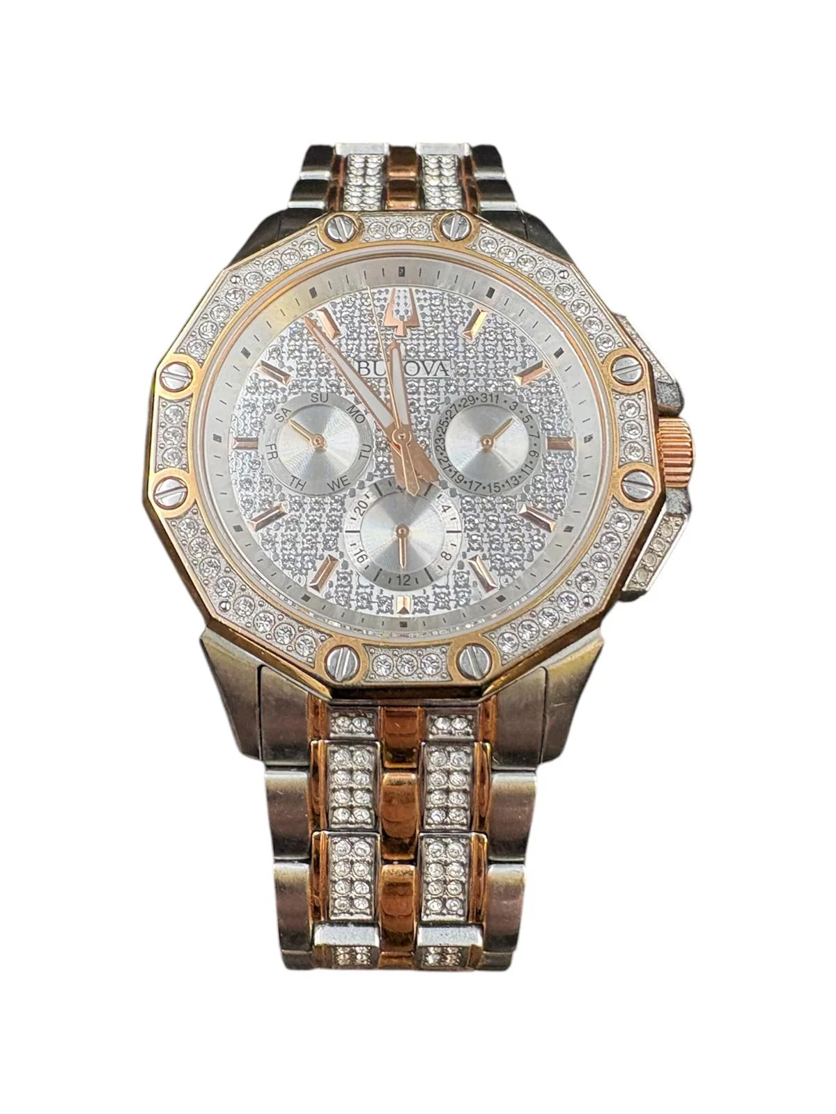 Bulova Men's Octava Crystal Chronograph Watch - Image 3