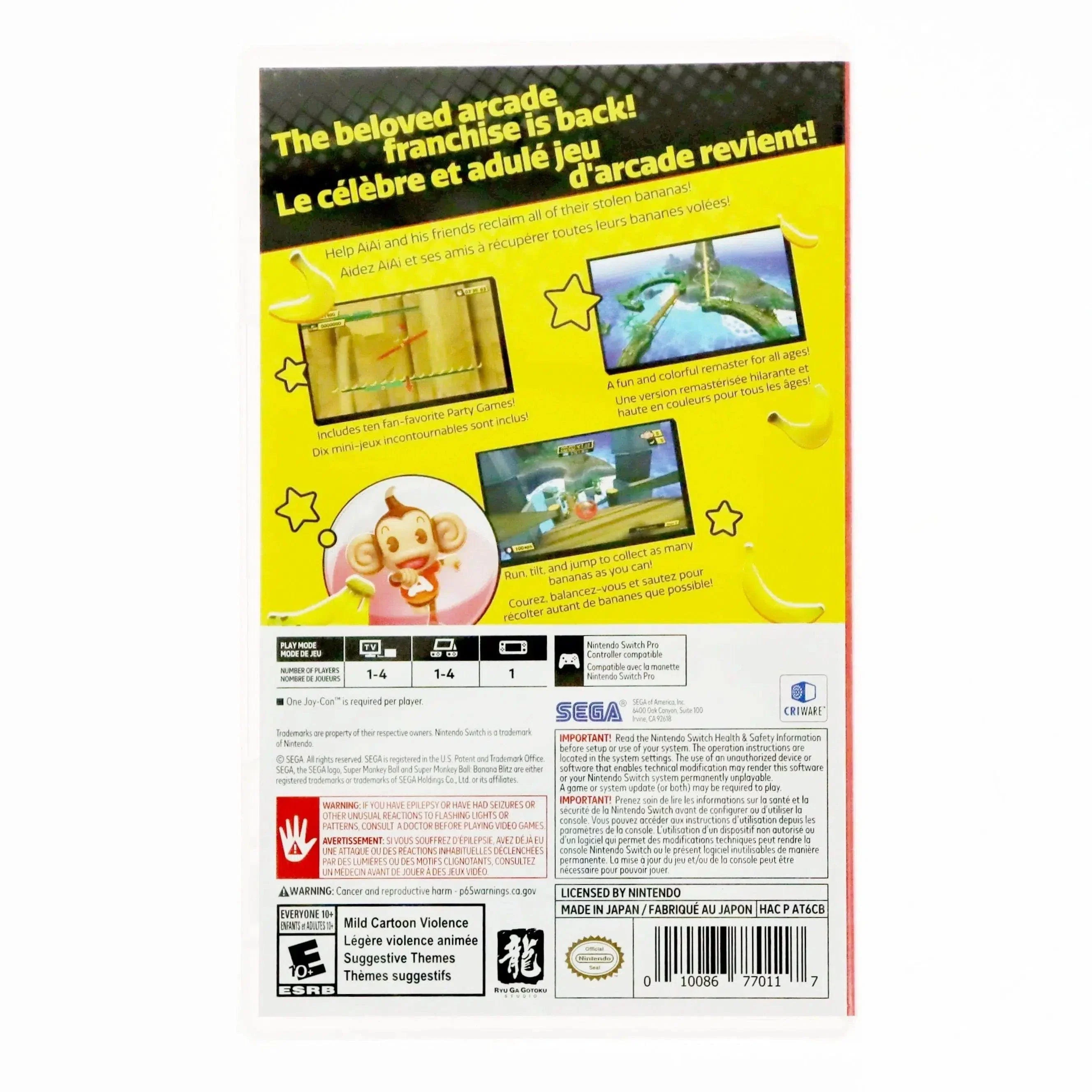 *cartridge only* Super Monkey Ball Banana Blitz HD Nintendo Switch - Image 3