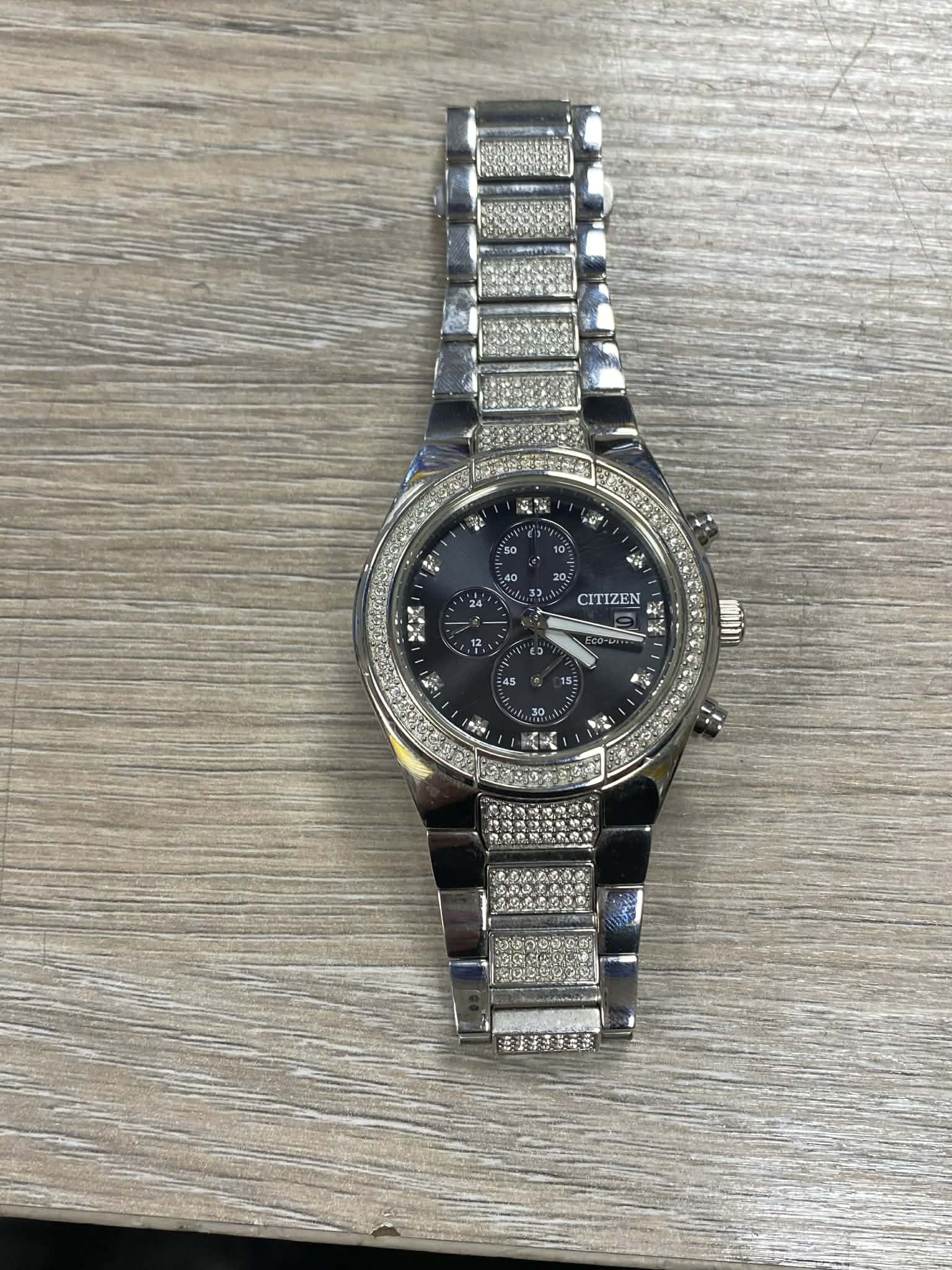 Citizen Men's Eco-Drive Crystal Bracelet Watch - Image 3