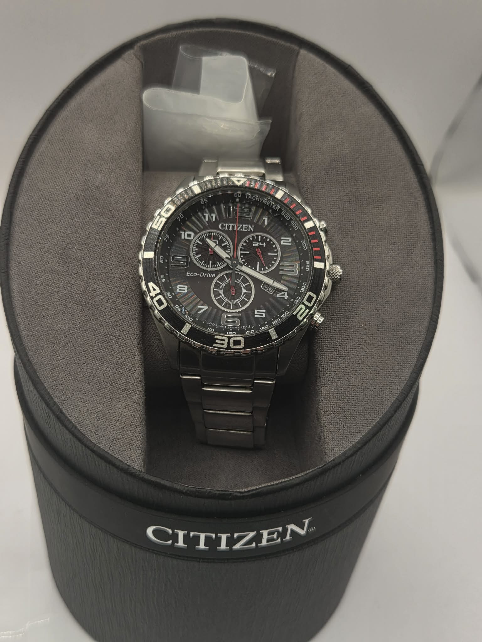 Citizen Watch Gents Stainless Steel Eco-Drive Chronograph Watch AT2121-50E
