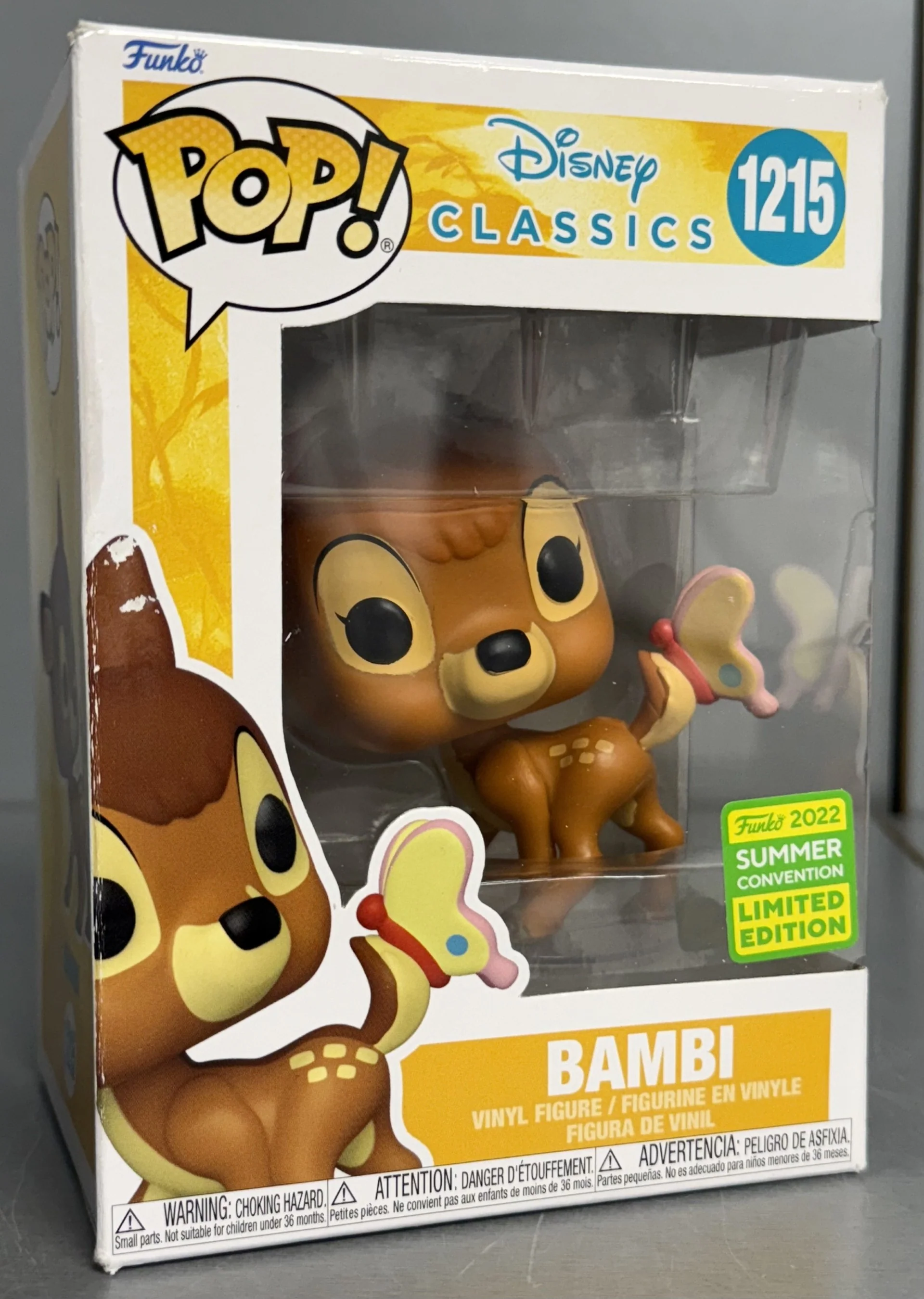 ** Collection Only ** Funko Pop! Disney Classics Bambi with Butterfly #1215 - Image 2