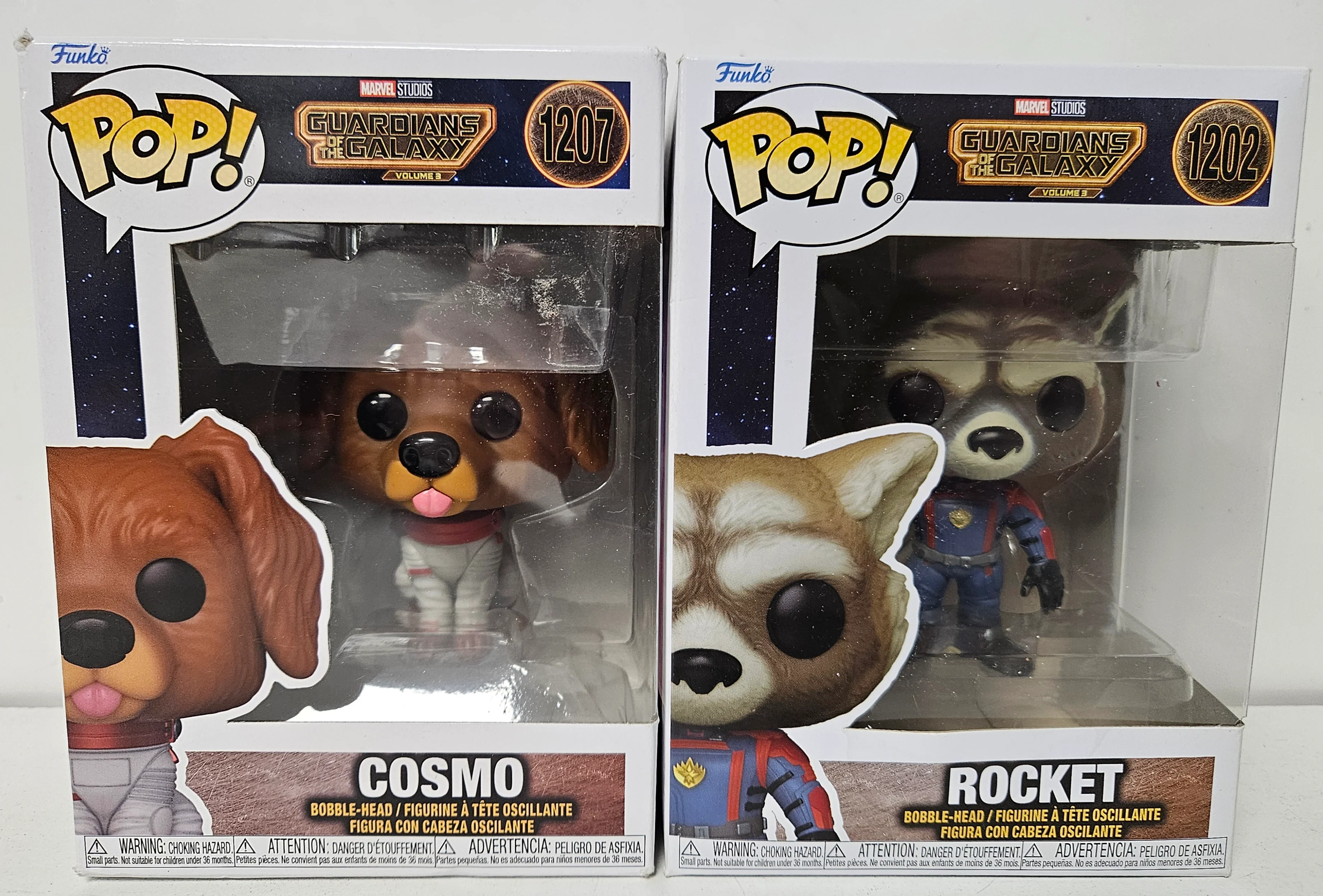 *Collection Only* Funko Pop Guardian Of The Galaxy 2 Pack - Rocket #1202, Cosmo #1207 - Image 2