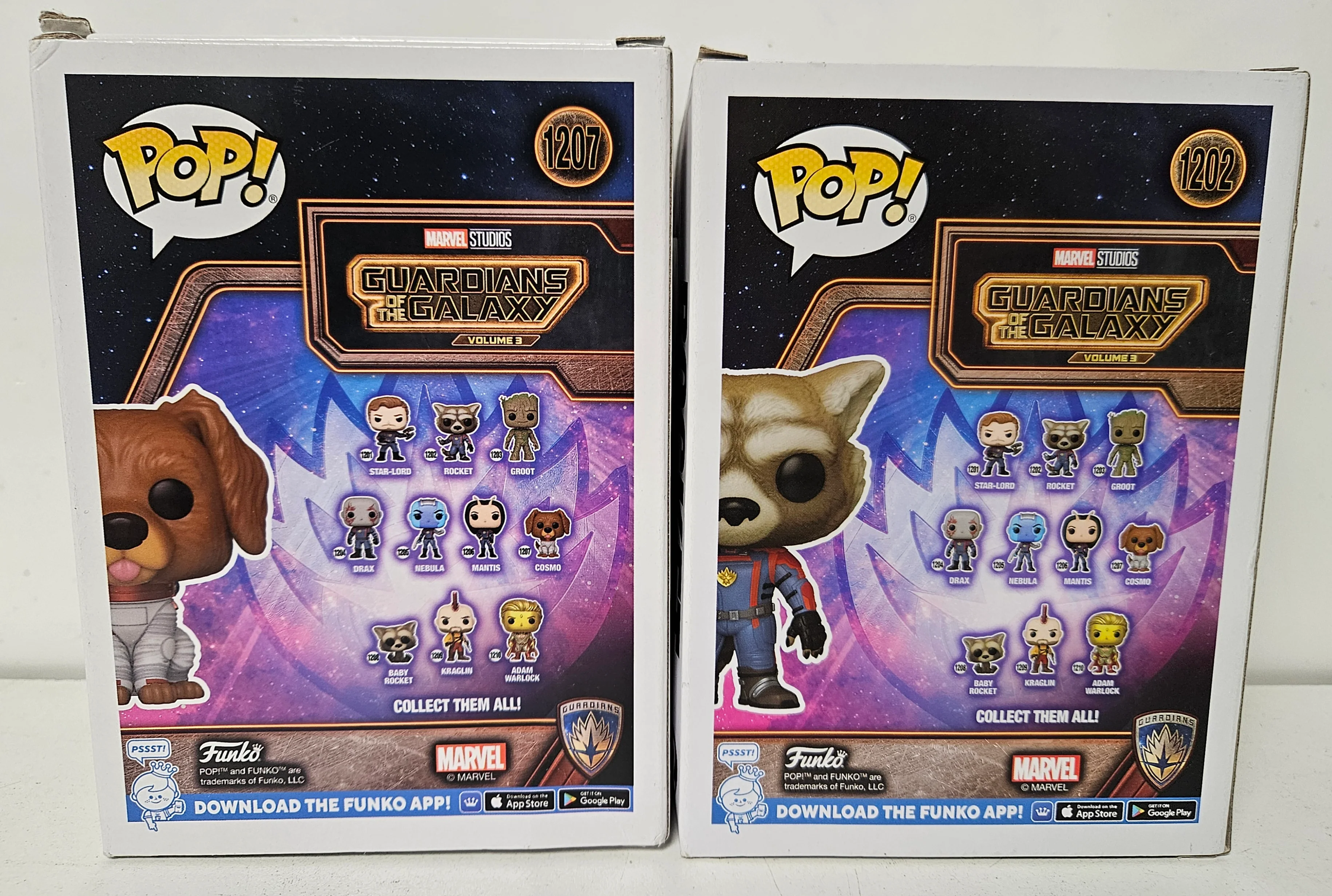 *Collection Only* Funko Pop Guardian Of The Galaxy 2 Pack - Rocket #1202, Cosmo #1207 - Image 3
