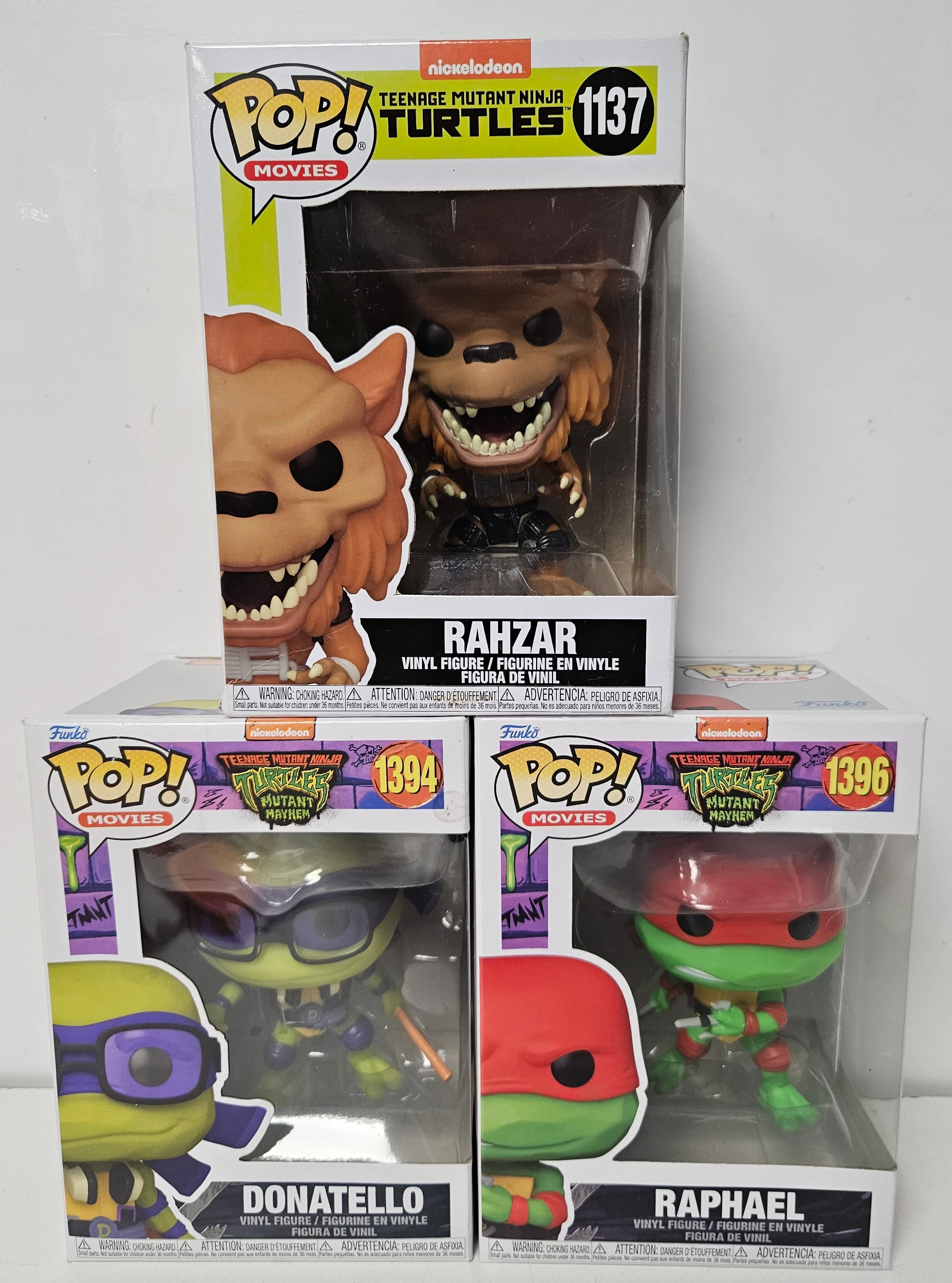 *Collection Only* Funko Pop TMNT 3 Pack - Raphael #1396, Donatello #1394, Rahzar #1137 - Image 2