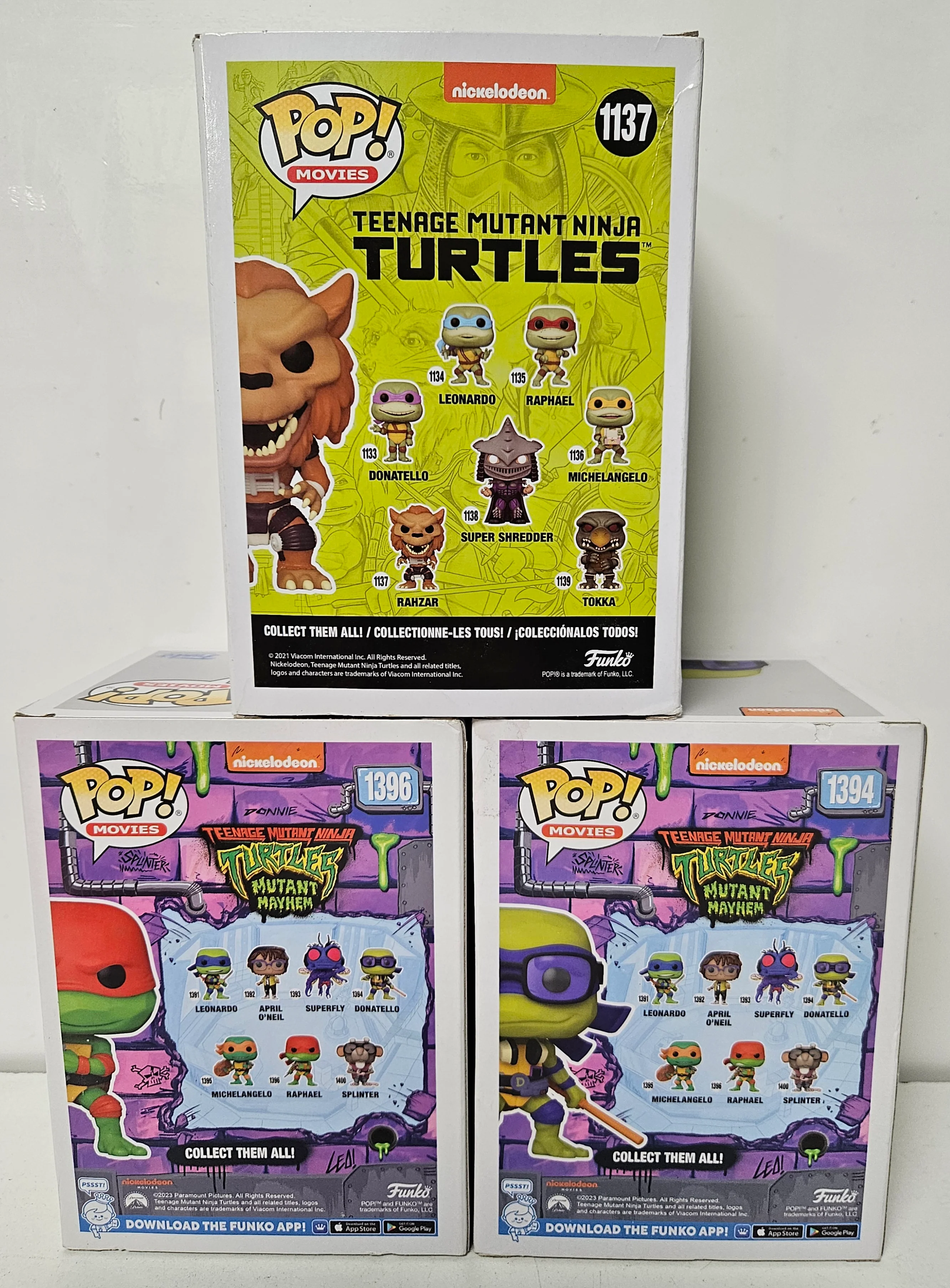 *Collection Only* Funko Pop TMNT 3 Pack - Raphael #1396, Donatello #1394, Rahzar #1137 - Image 3