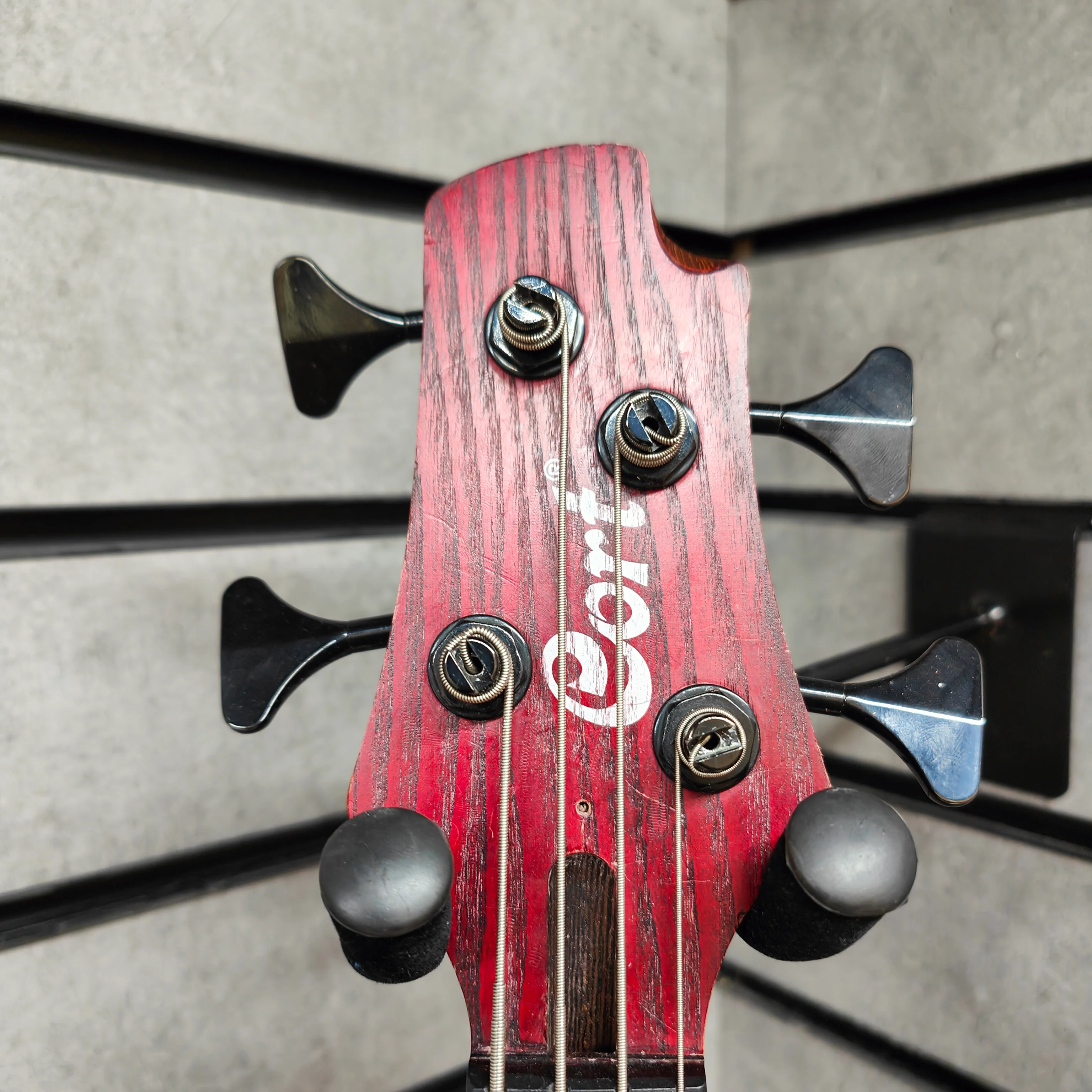 Cort Artisan B4 Element 4-String Bass, Open Pore Burgundy Red - Image 3