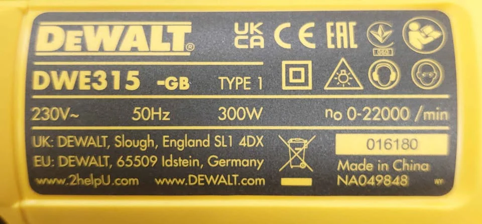 Dewalt DWE315SF professional oscillator multi-tool Corded Boxed - Image 2