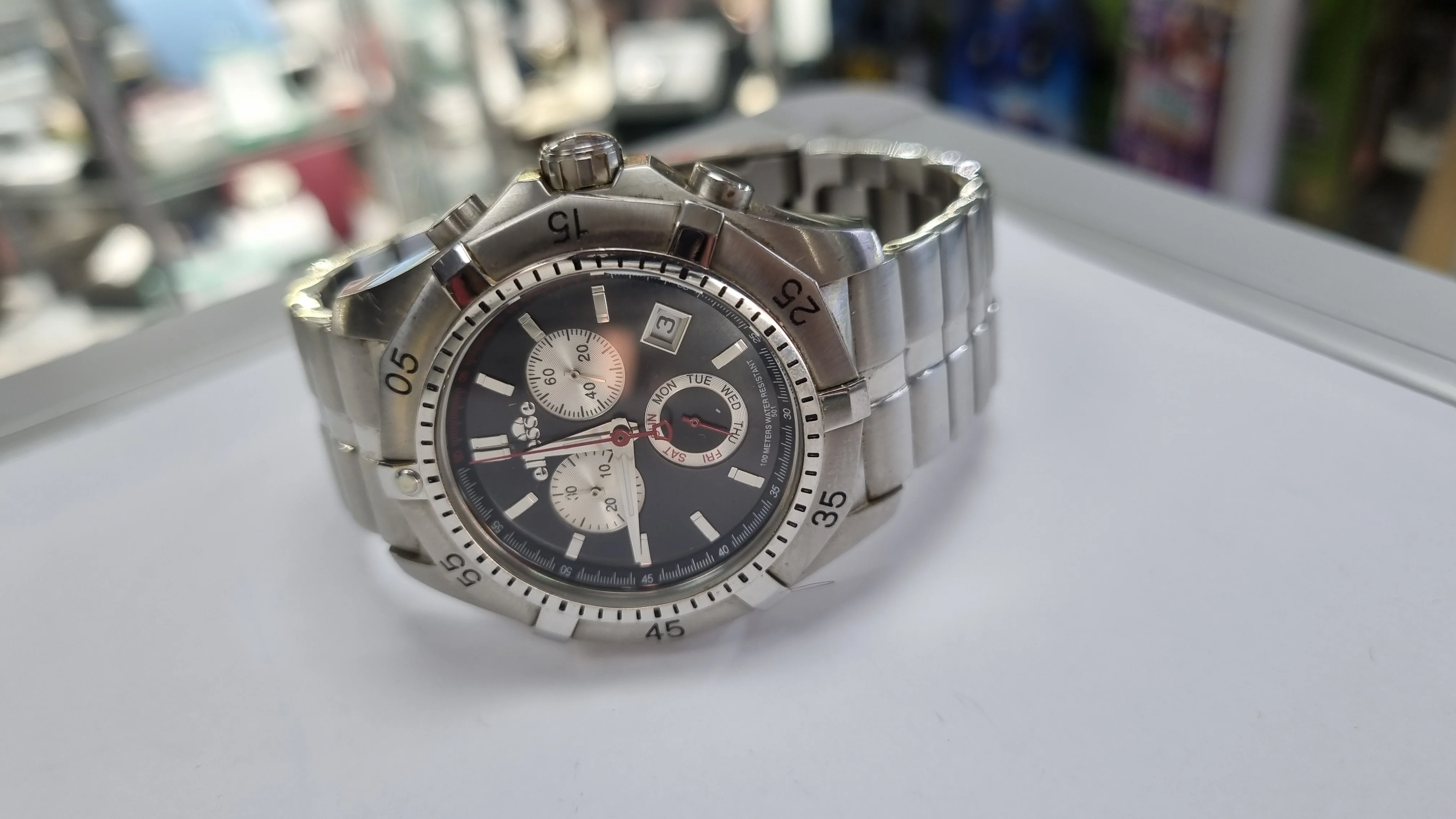 elesse mens watch stainless steel