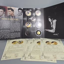 Elvis Presleys "The King Of Rock And Roll" 9ct Coin Included (8G) (5X Coins In This Set) - Image 2