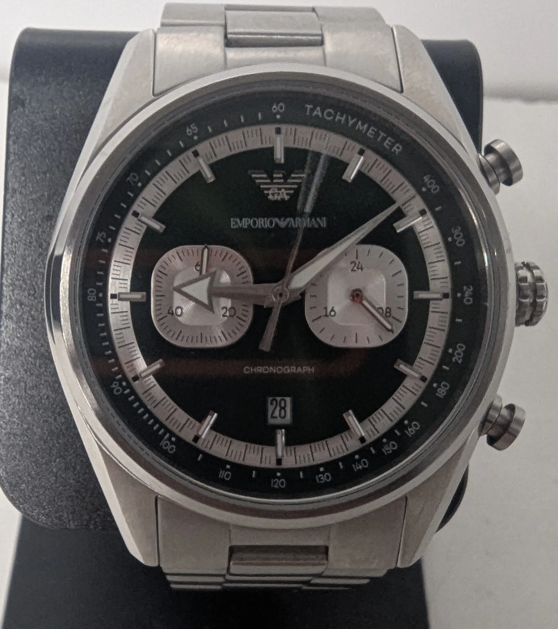** January Sale ** Emporio Armani Chronograph Green Dial Mens Watch MPN: AR11637 - Image 3