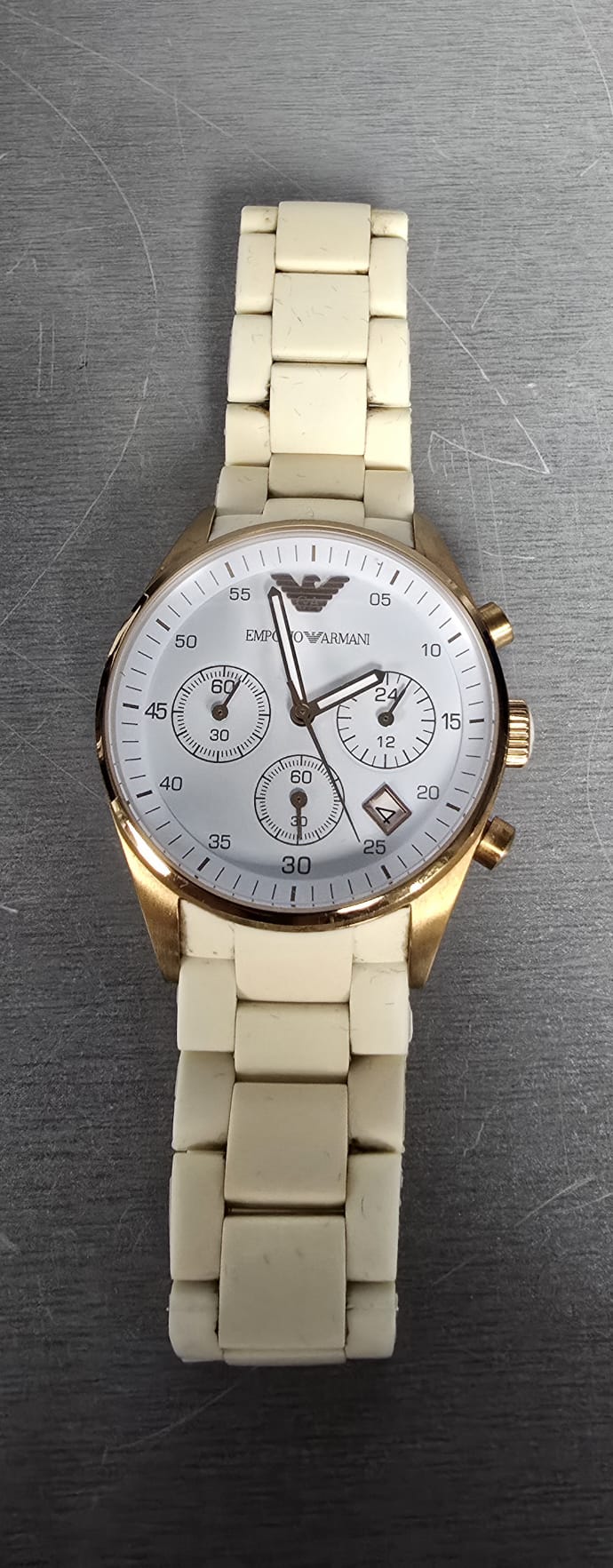 Emporio Armani Ladies AR5920 Sportivo Gold Dial Watch ** Boxed ** - Image 3