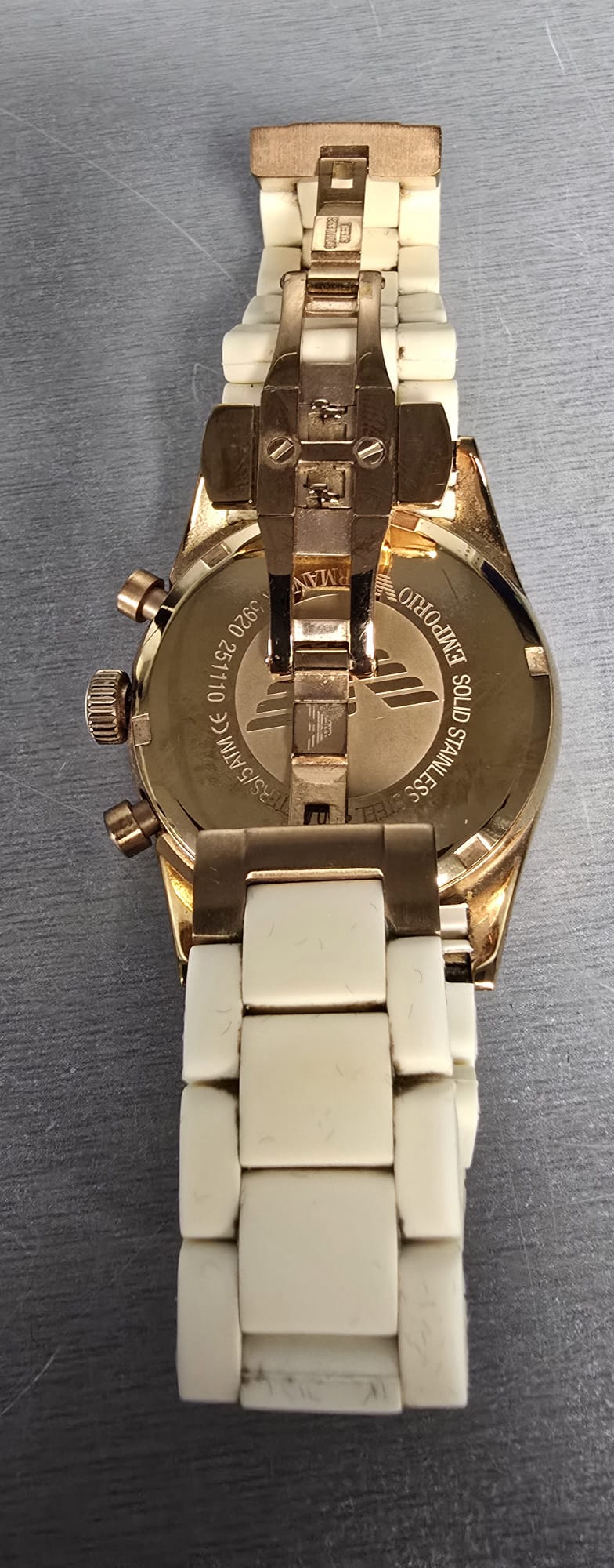 Emporio Armani Ladies AR5920 Sportivo Gold Dial Watch ** Boxed ** - Image 4