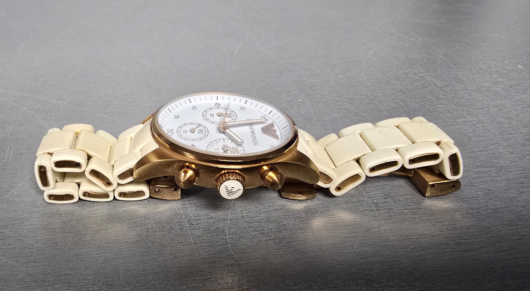 Emporio Armani Ladies AR5920 Sportivo Gold Dial Watch ** Boxed ** - Image 5