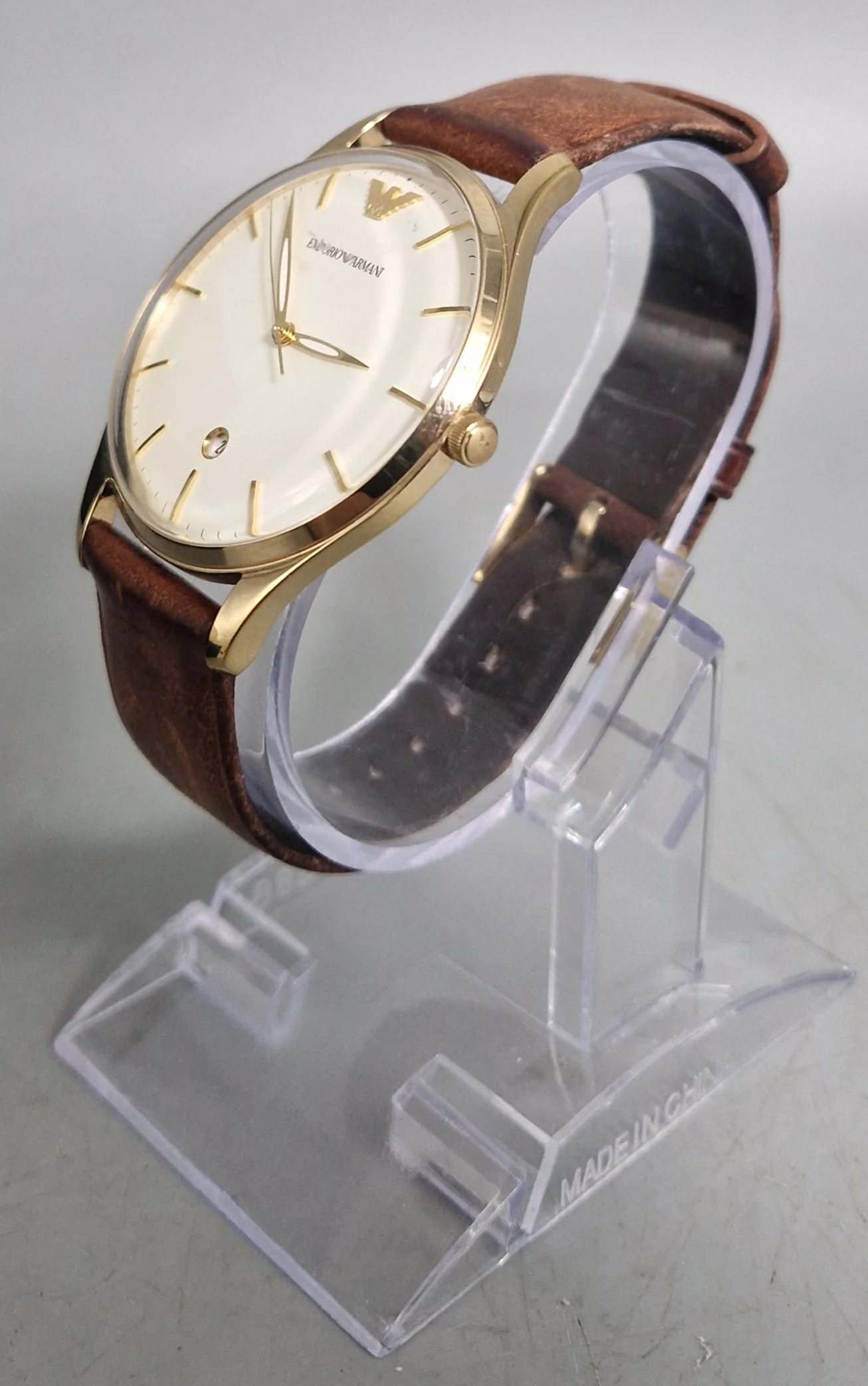 Emporio Armani Men's Three-Hand Date, Gold-Tone Stainless Steel Watch, AR11312 - Image 2