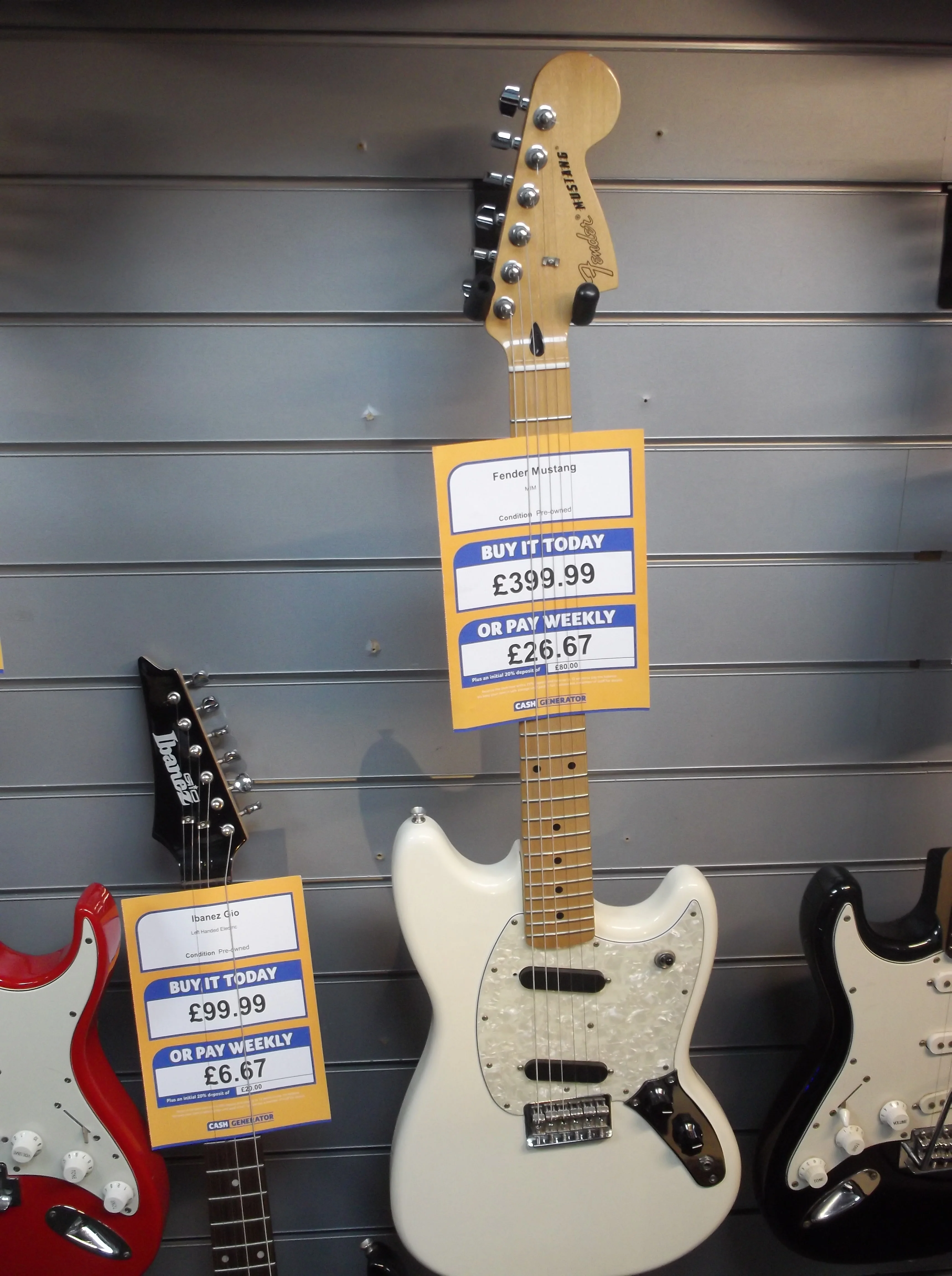 Fender Mustang Electric Guitar (White)