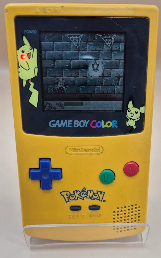 Game Boy Color Console, - Pikachu/Pichu Yellow - Unboxed