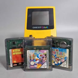 Game Boy Color Console, Yellow, Unboxed and 3 games - Image 4
