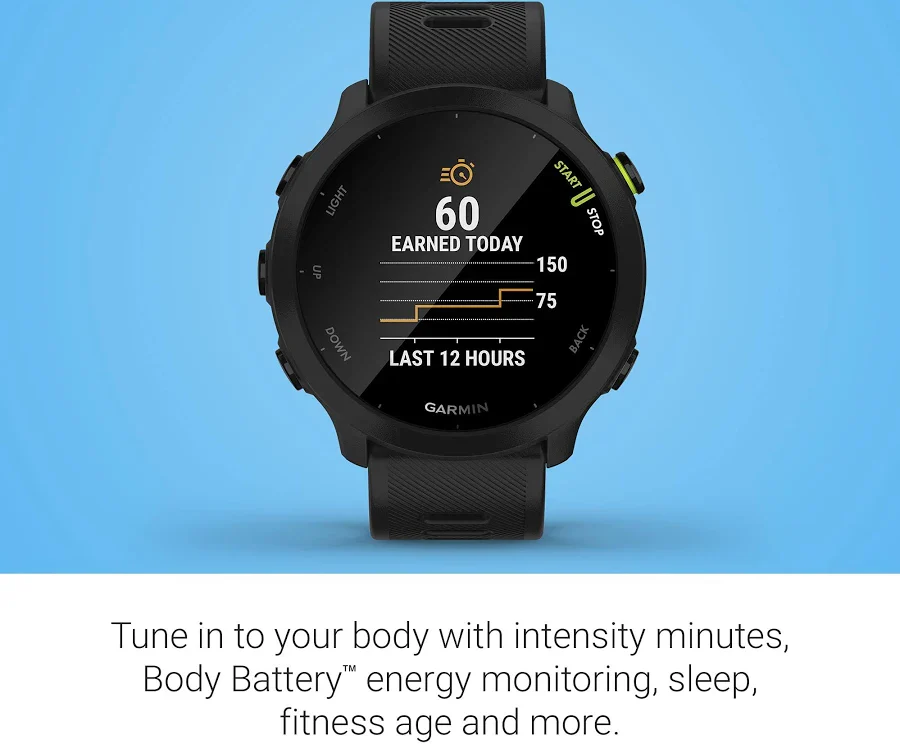 Garmin Forerunner 55 GPS Running Smartwatch, Black - Image 2