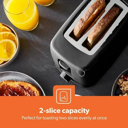 Geepas 2-Slice Black Bread Toaster with 6 Level Browning Control - Image 3