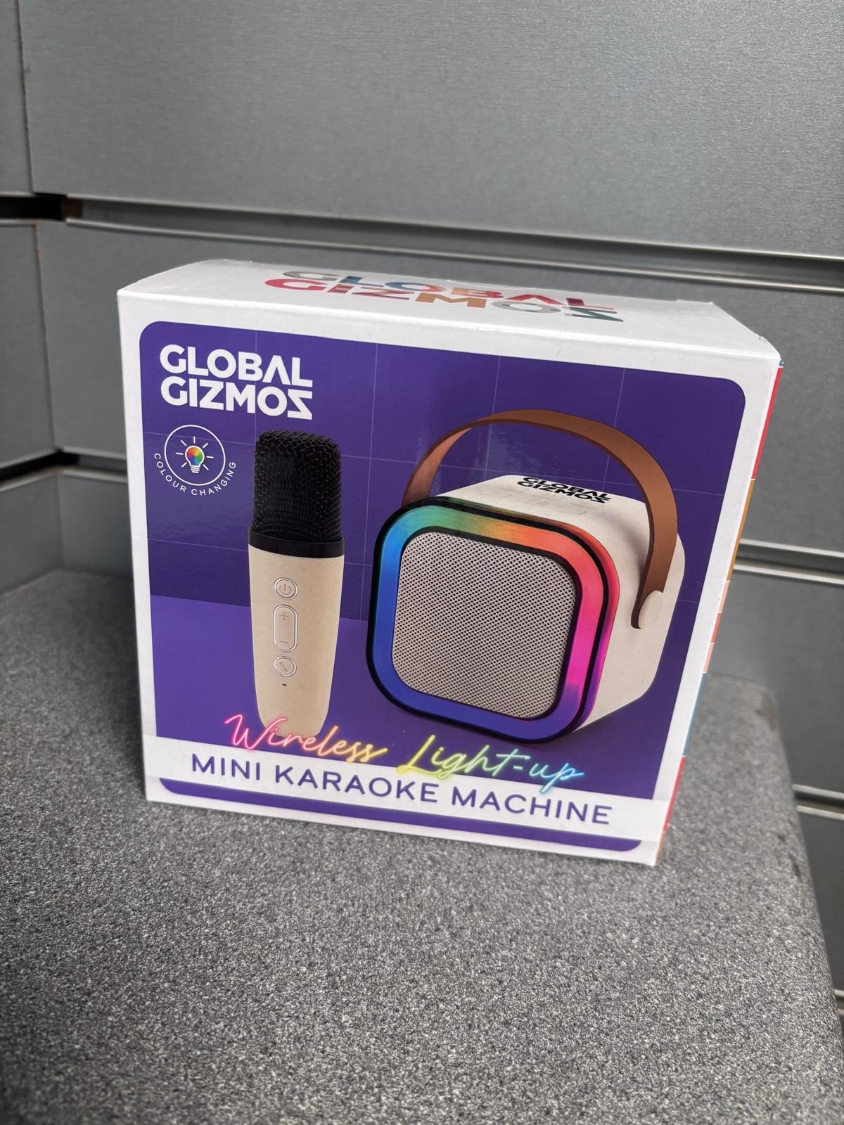 Global Gizmos Mini Wireless Karaoke Machine with Lights - Image 2