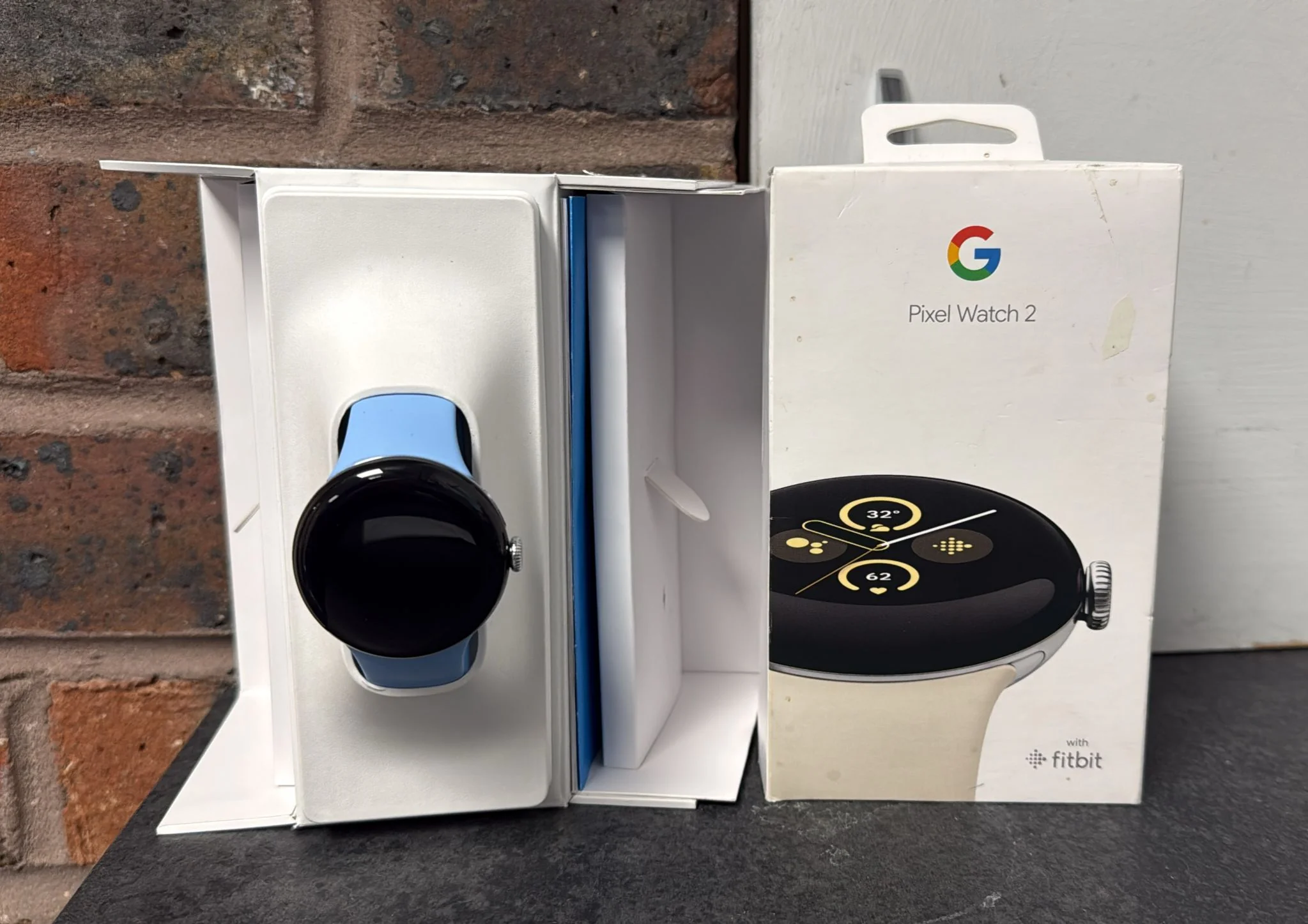 Google Pixel Watch 2 41mm Polished Silver & Blue Strap - Image 2