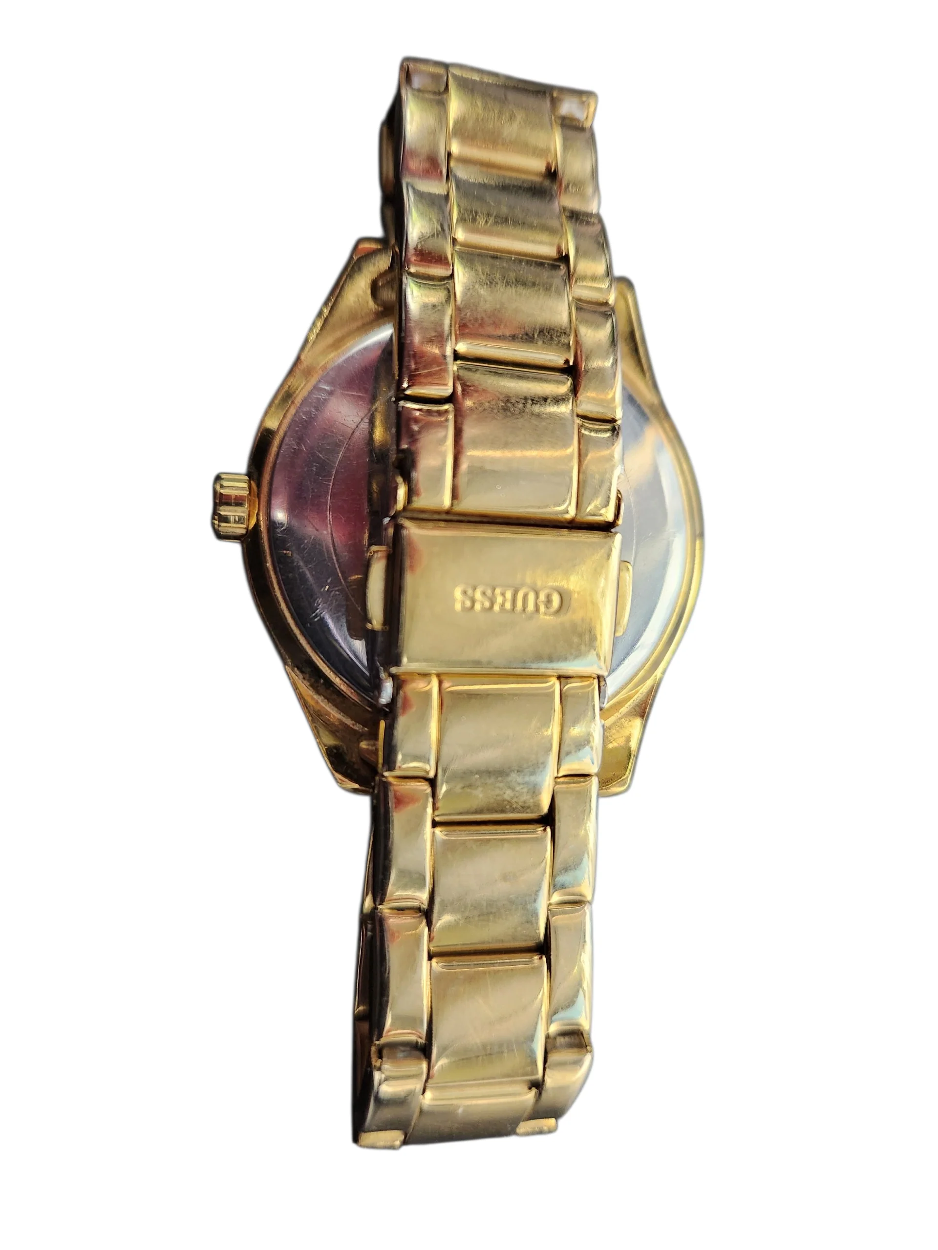 Guess Ladies Glitter Girl Gold Tone Watch W0987L2 - Image 2