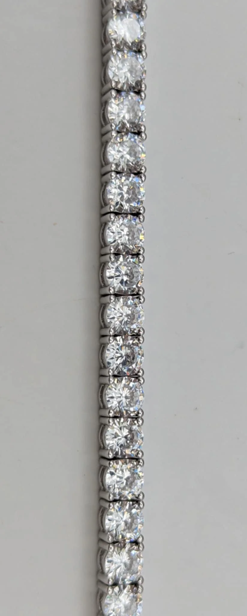 Hallmarked Silver 925, CZ Encrusted Cubed design Bracelet W/Open Box Lock, 8", 16.4g, Boxed, !NEW! - Image 3