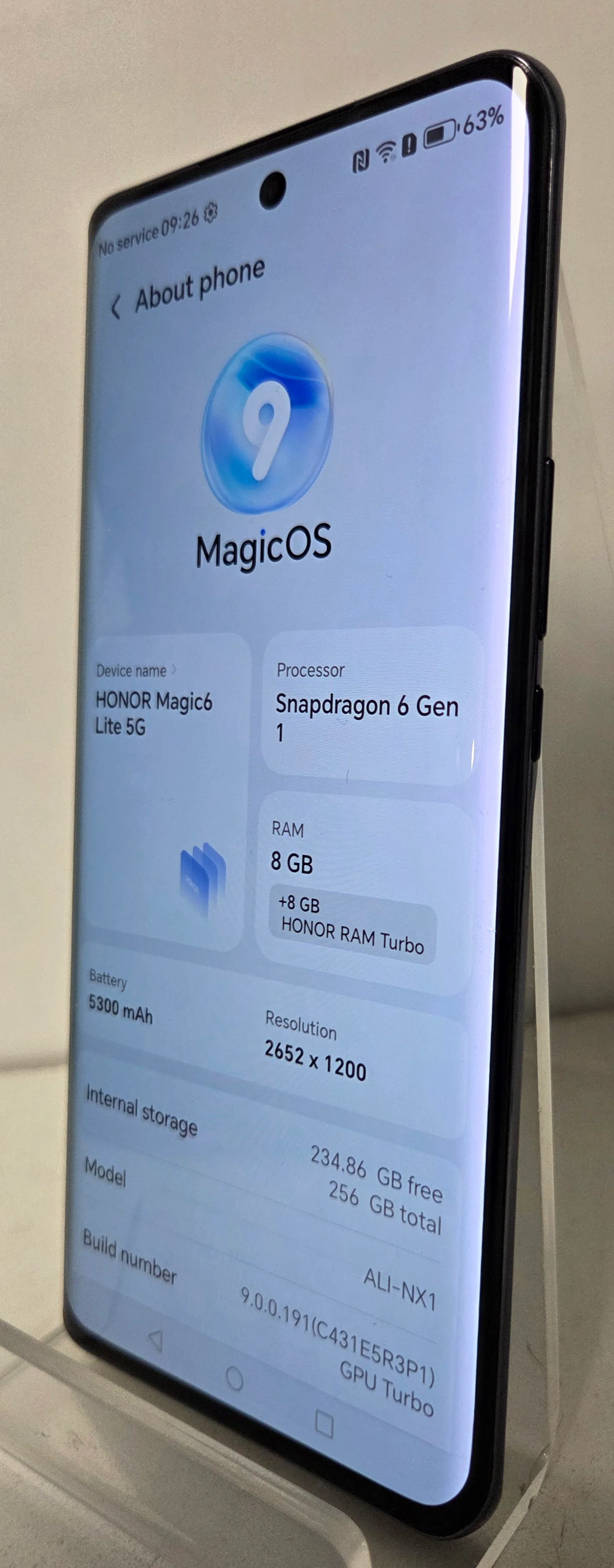 HONOR Magic6 Lite 5G 256GB Midnight Black - Unlocked - Image 3