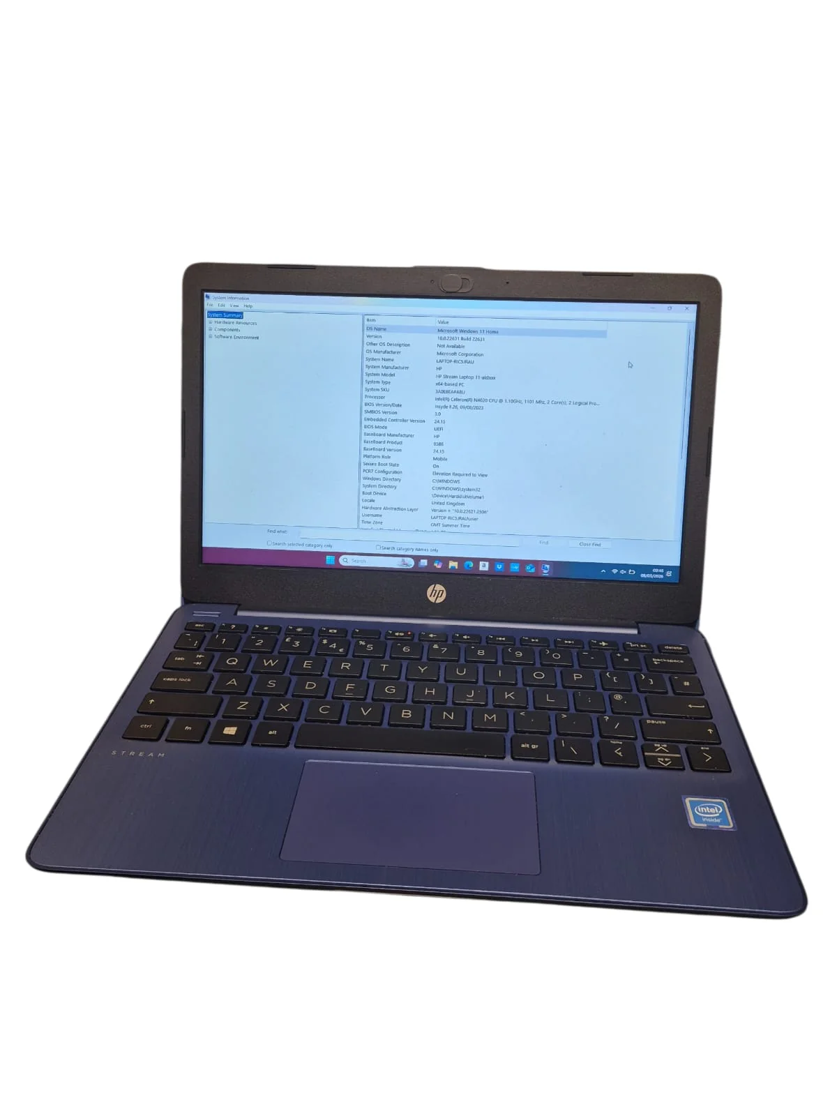 HP Stream 11 Celeron N4120 Laptop W11/4GB RAM/64GB - 2 YEAR WARRANTY