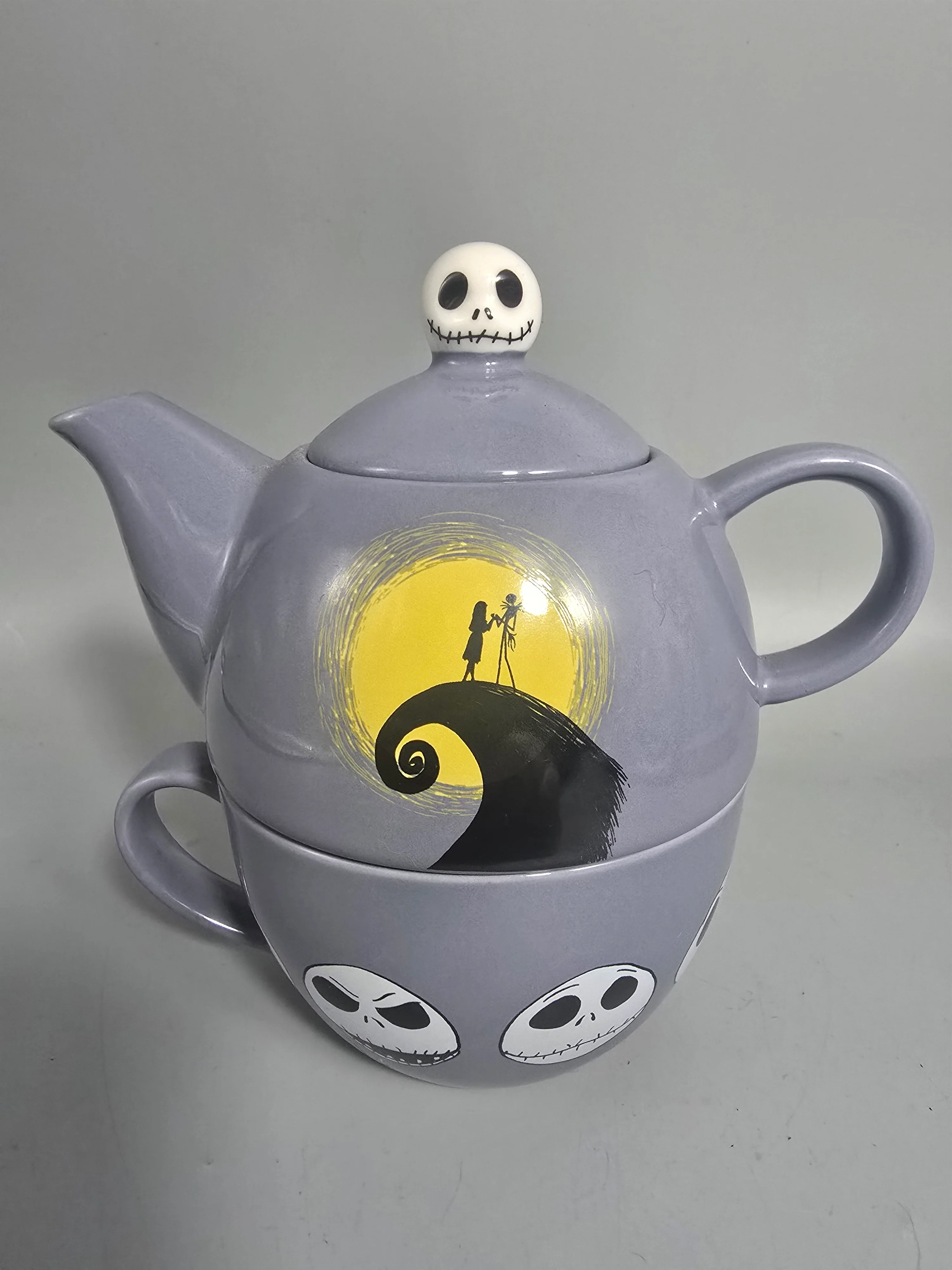 Jim Shore Disney Traditions 'Once Upon A Nightmare' Book Figurine Christmas & Jim Shore Disney Fated Romance Jack Skellington and Sally Figurine, - Image 3
