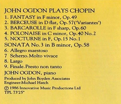John Ogdon Plays Chopin - Image 2