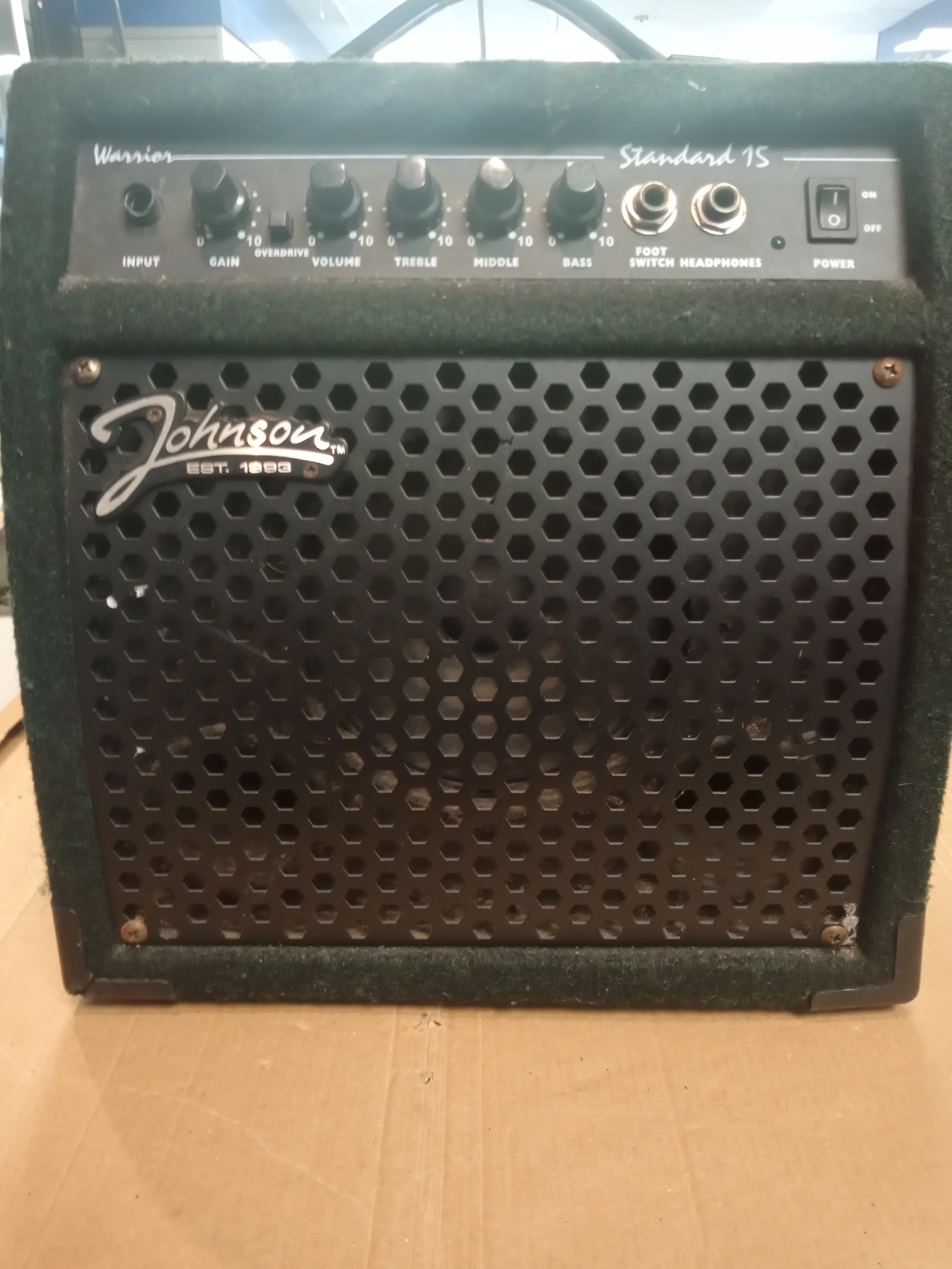 Johnson Est 1993 Warrior Standard 15b Amp Practise Amplifier (leather)
