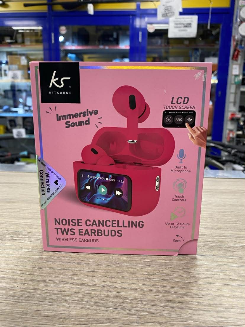 Kitsound Noise Cancelling TWS Earbuds - Pink