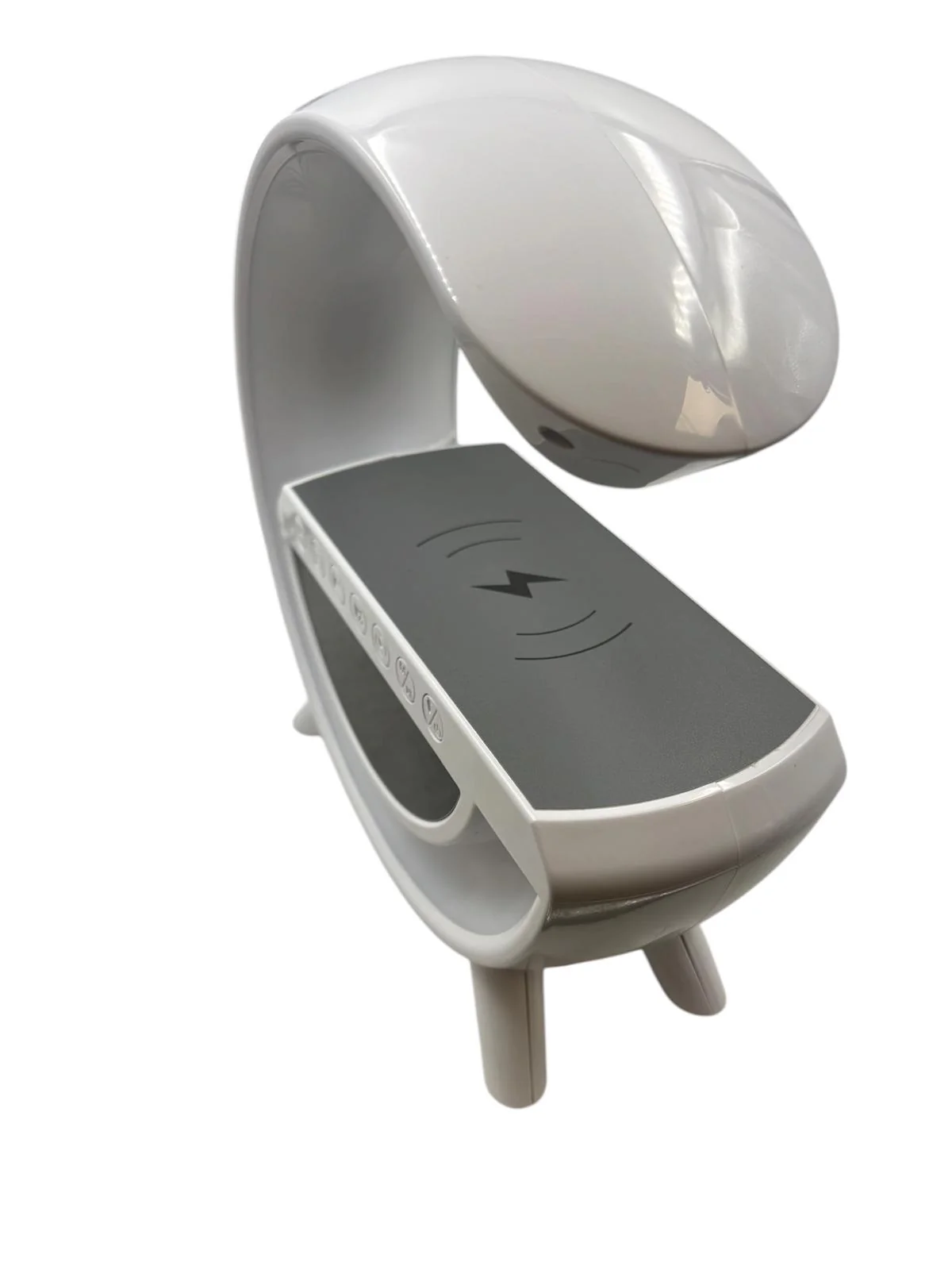 LED Portable Speaker with Alarm Clock and Wireless Charging - Image 4