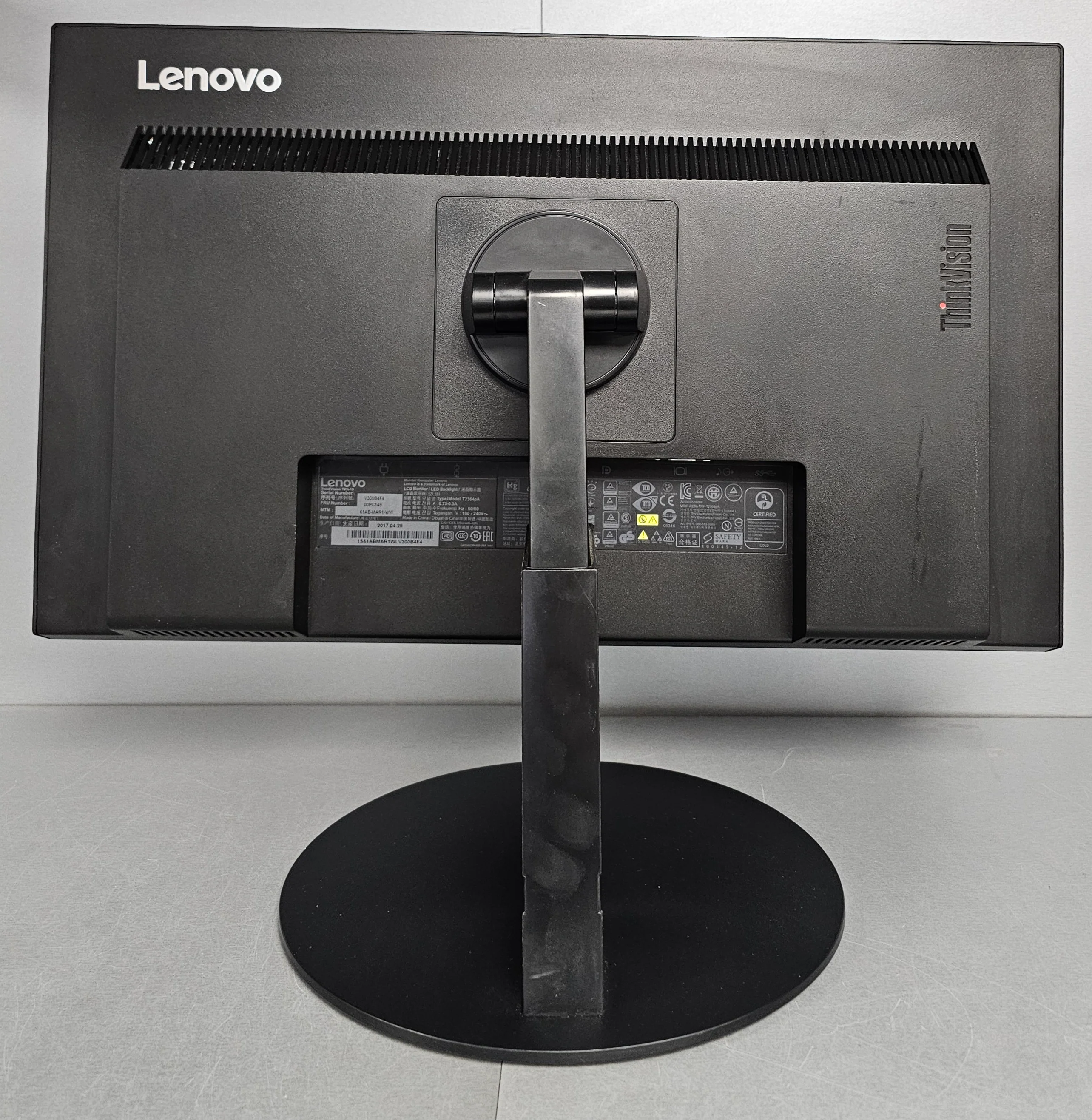 Lenovo ThinkVision T23i-10 1080p 23" IPS Monitor, Black **Collection Only** - Image 3