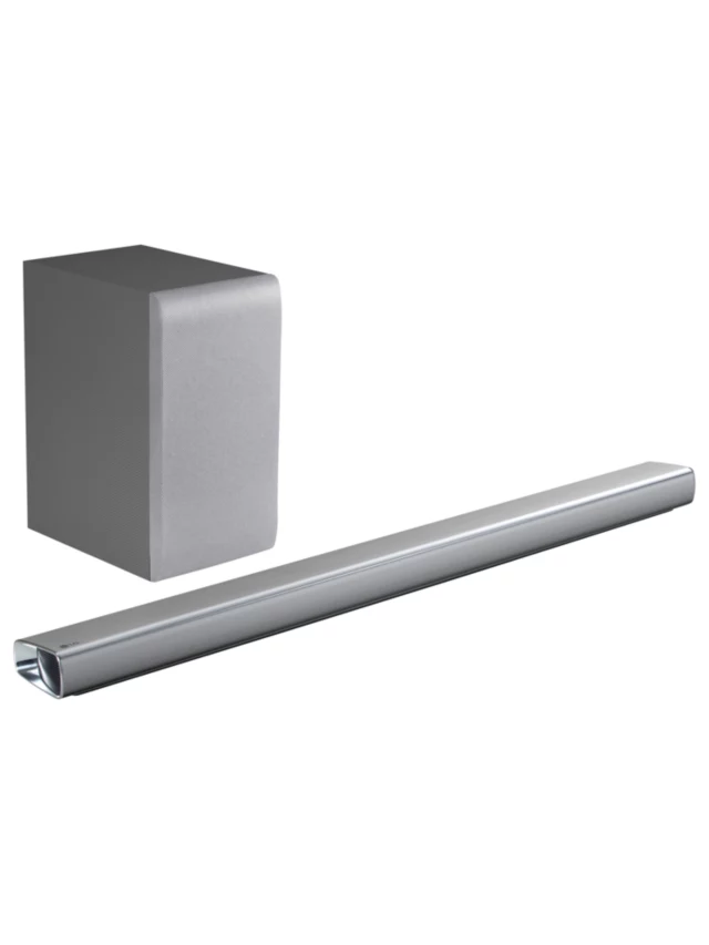 LG SJ5 Bluetooth Sound Bar with Wireless Subwoofer & High Resolution Audio - Silver - Image 4