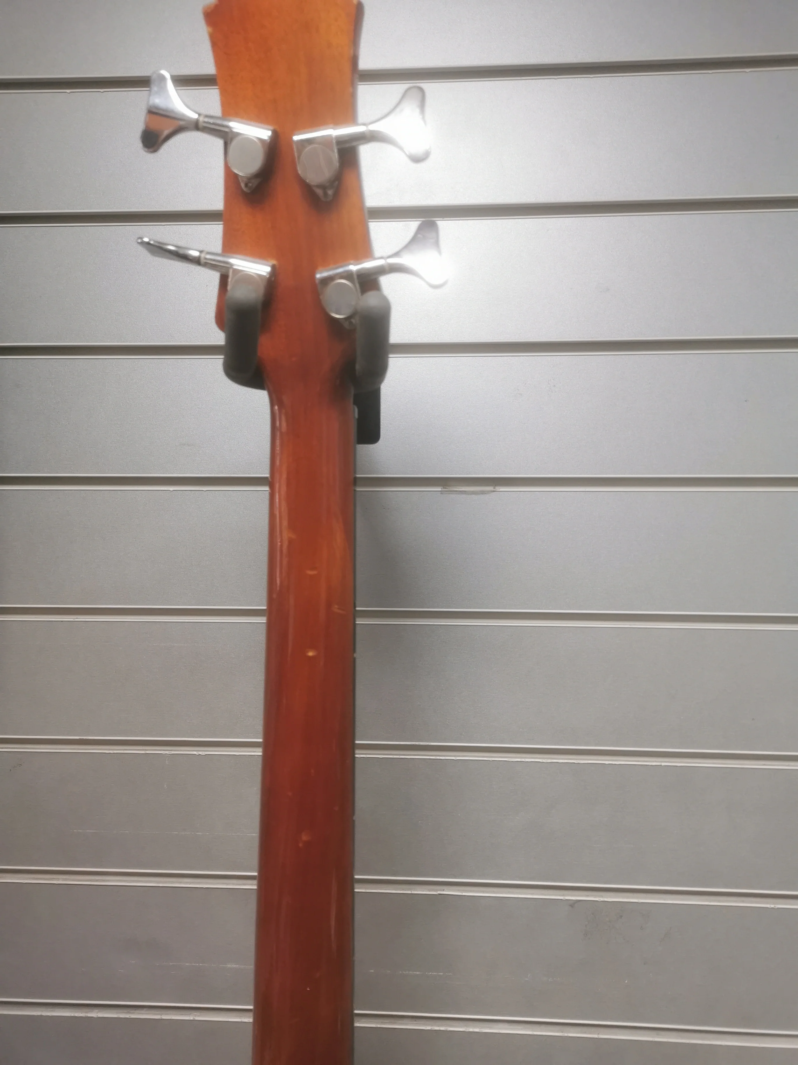 Lindo FMB-010 4 String Acoustic Bass - Natural Finish - dints in back of neck and loose wire inside - Image 3