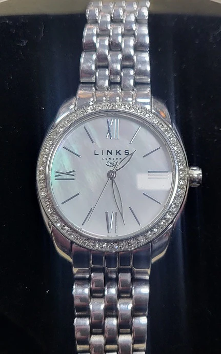 Links of London - Bloomsbury Womens Stainless Steel & Crystal Bracelet Watch